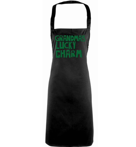 Grandma's lucky charm adults black apron