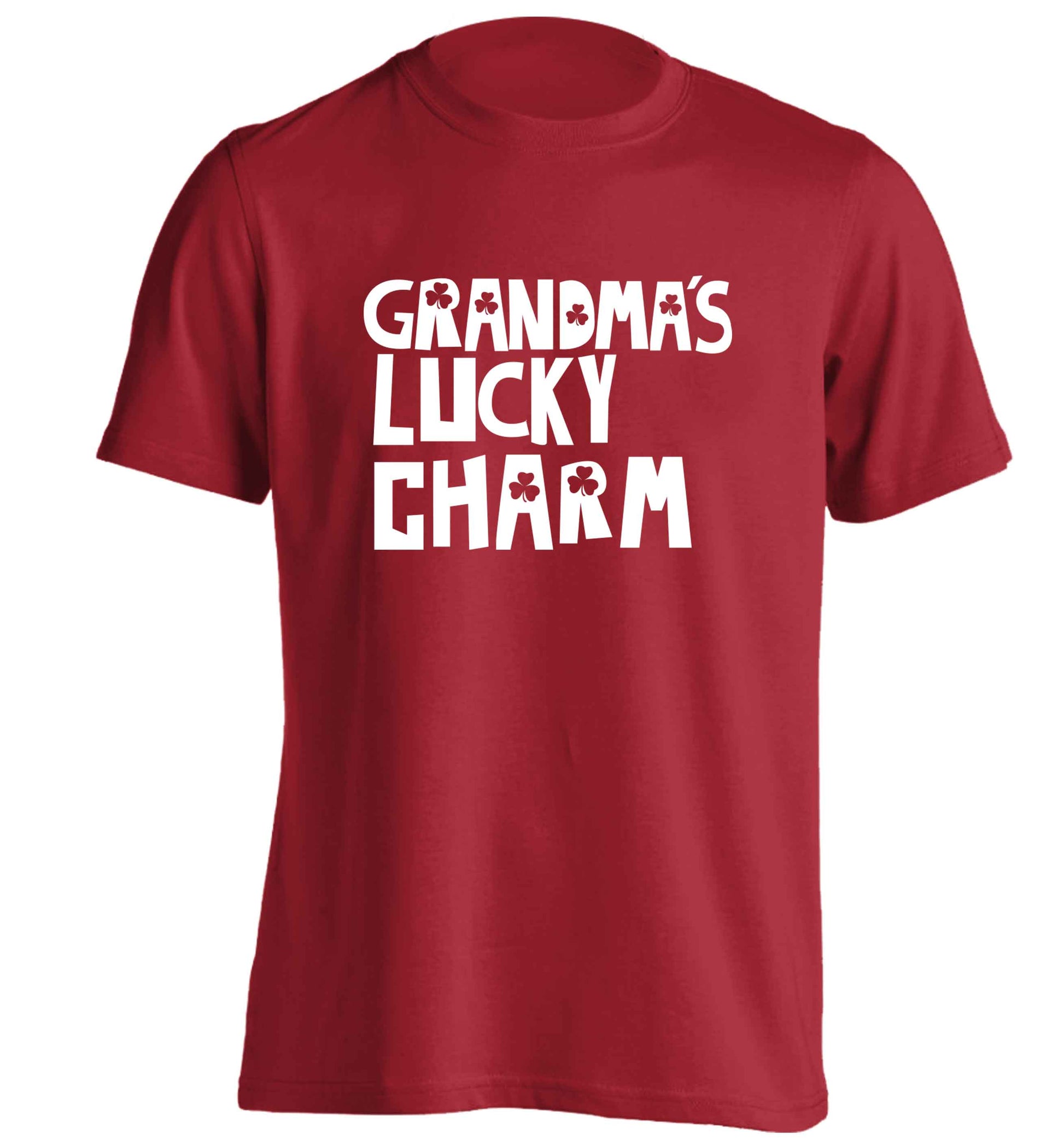 Grandma's lucky charm adults unisex red Tshirt 2XL