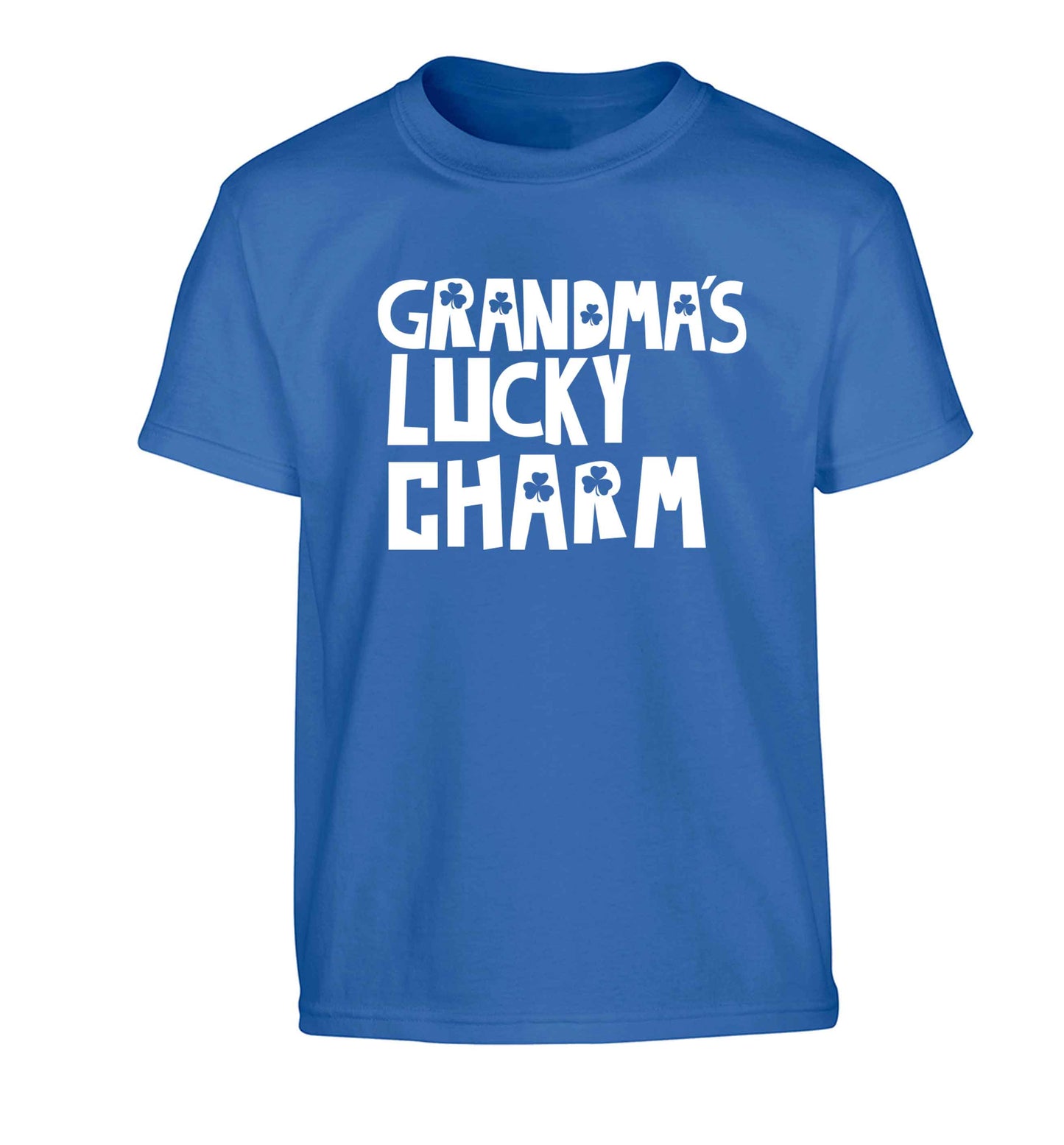 Grandma's lucky charm Children's blue Tshirt 12-13 Years