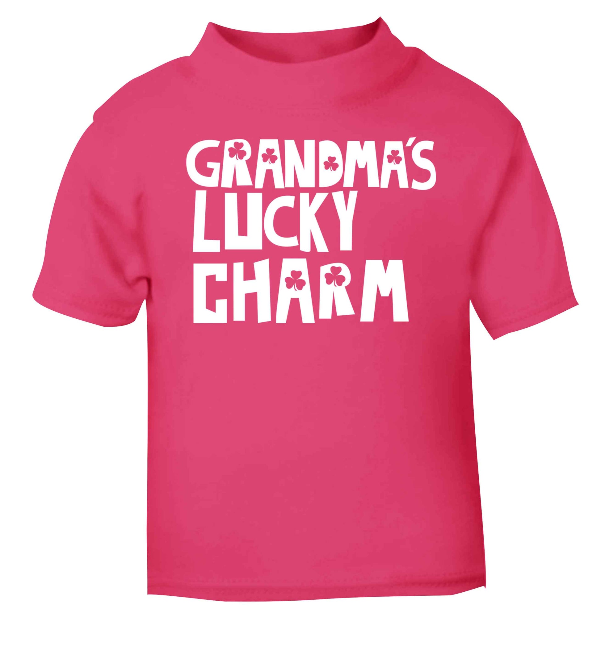 Grandma's lucky charm pink baby toddler Tshirt 2 Years