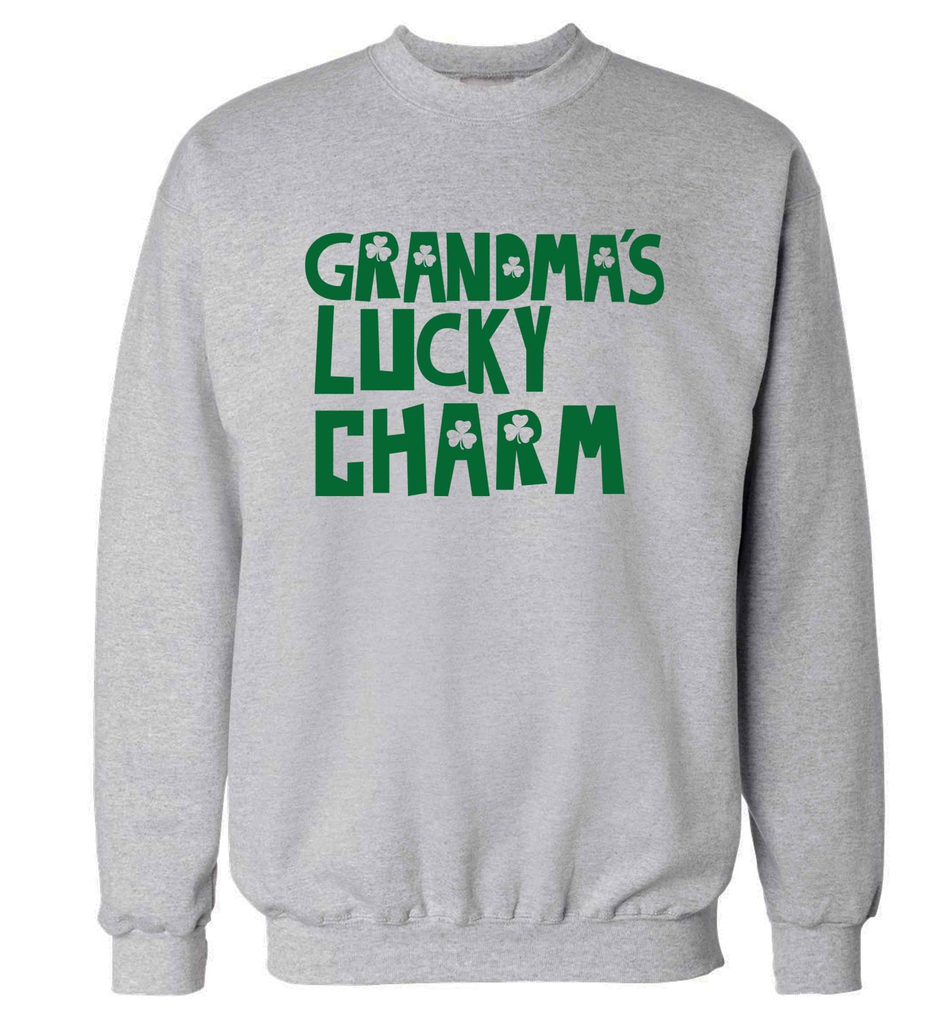 Grandma's lucky charm adult's unisex grey sweater 2XL