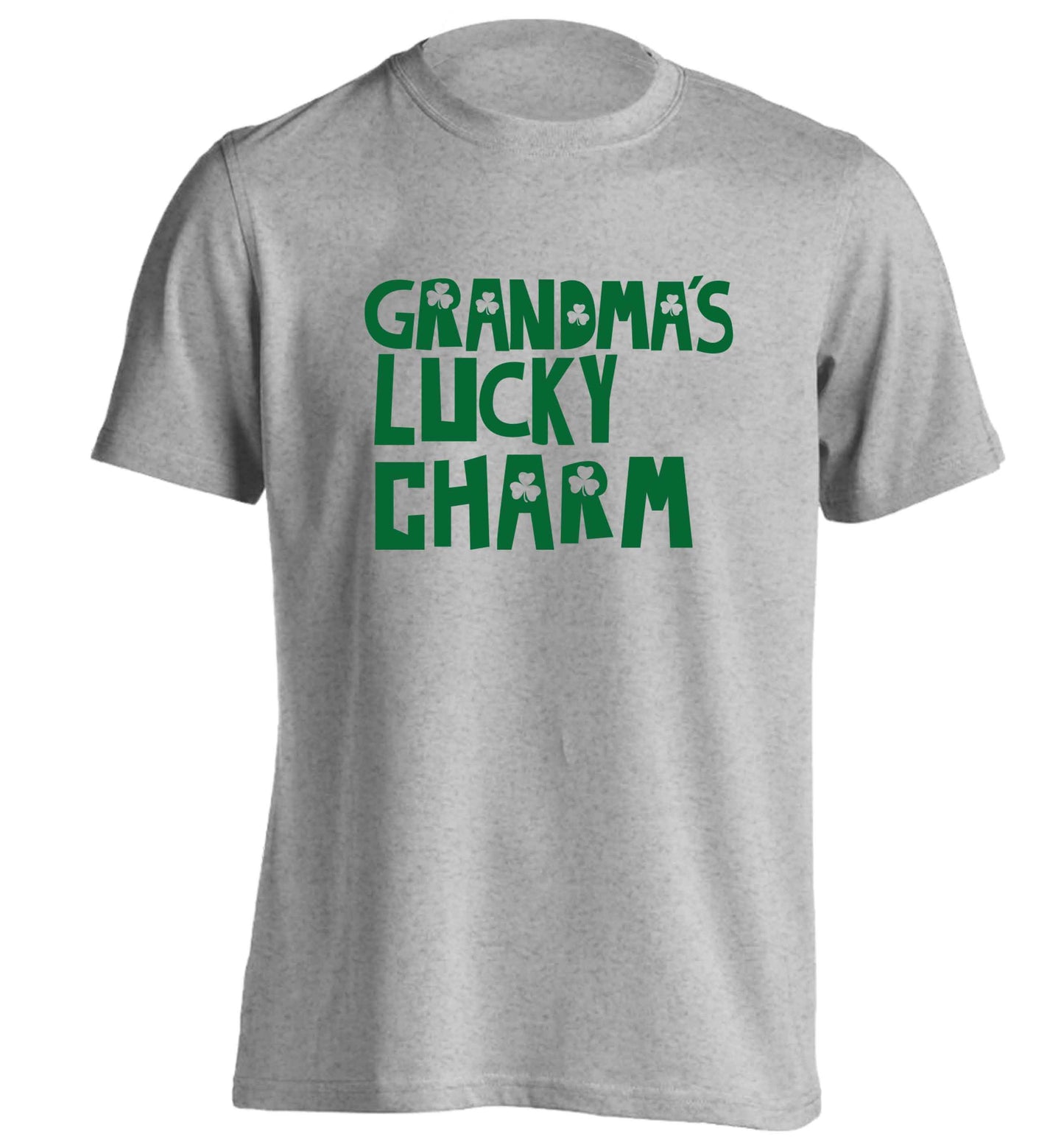 Grandma's lucky charm adults unisex grey Tshirt 2XL