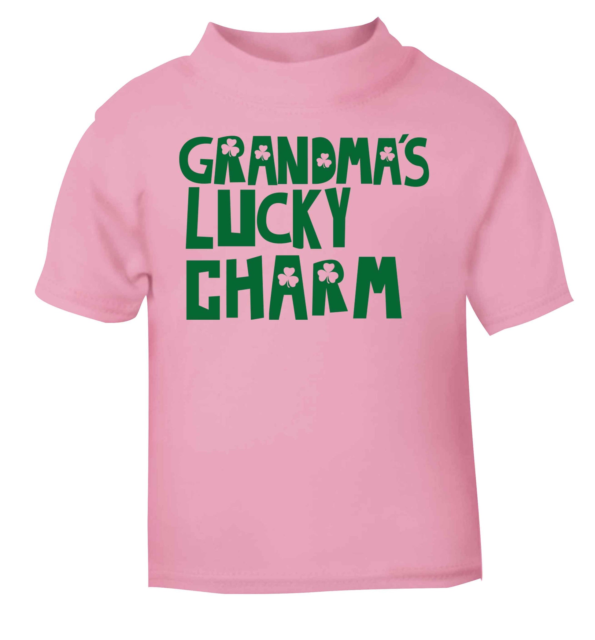 Grandma's lucky charm light pink baby toddler Tshirt 2 Years