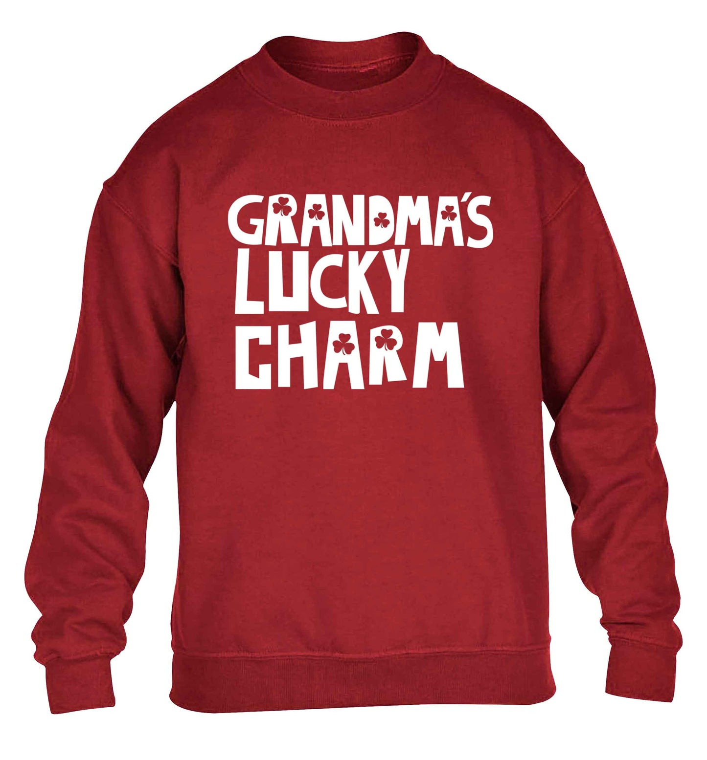 Grandma's lucky charm children's grey sweater 12-13 Years