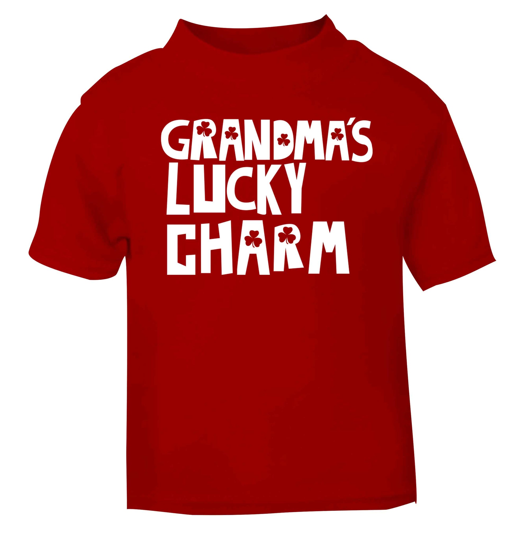 Grandma's lucky charm red baby toddler Tshirt 2 Years