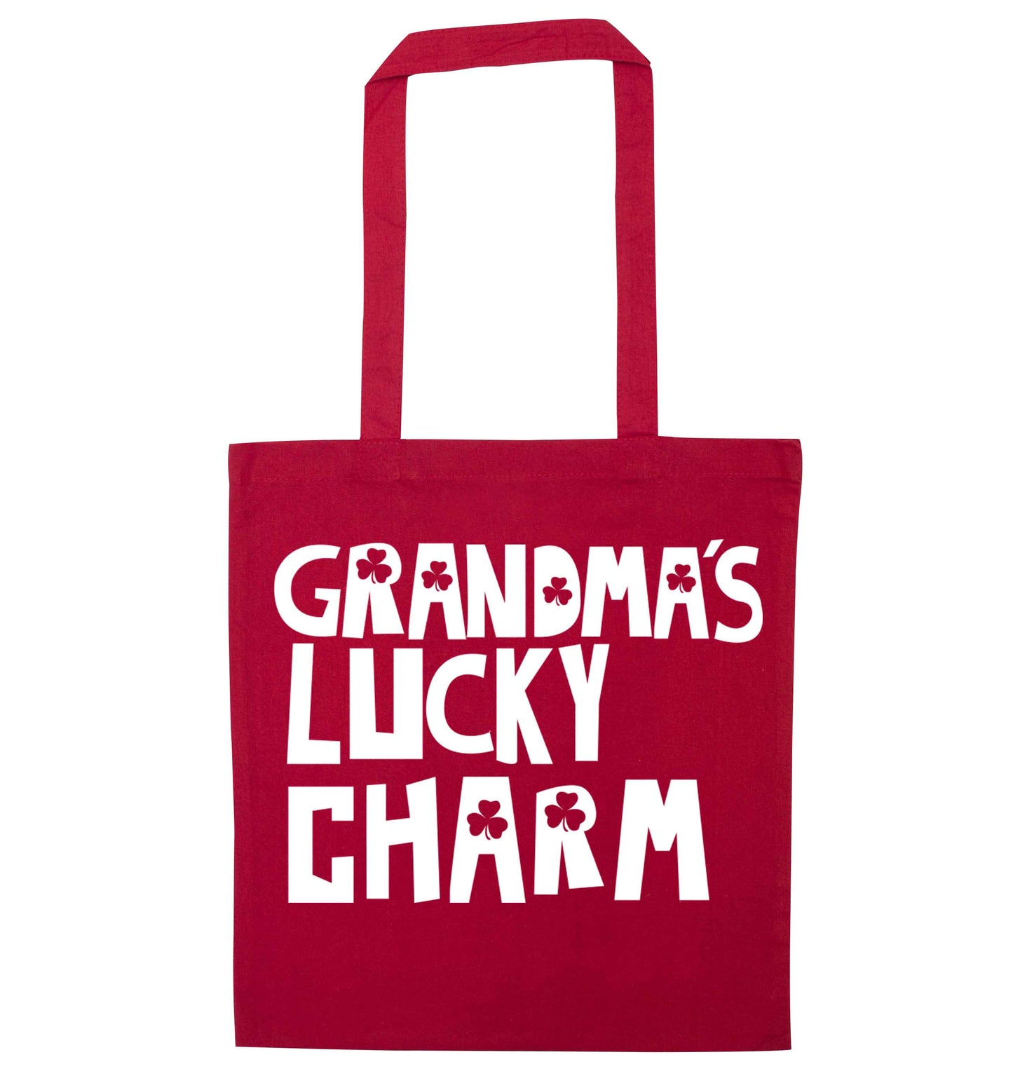 Grandma's lucky charm red tote bag