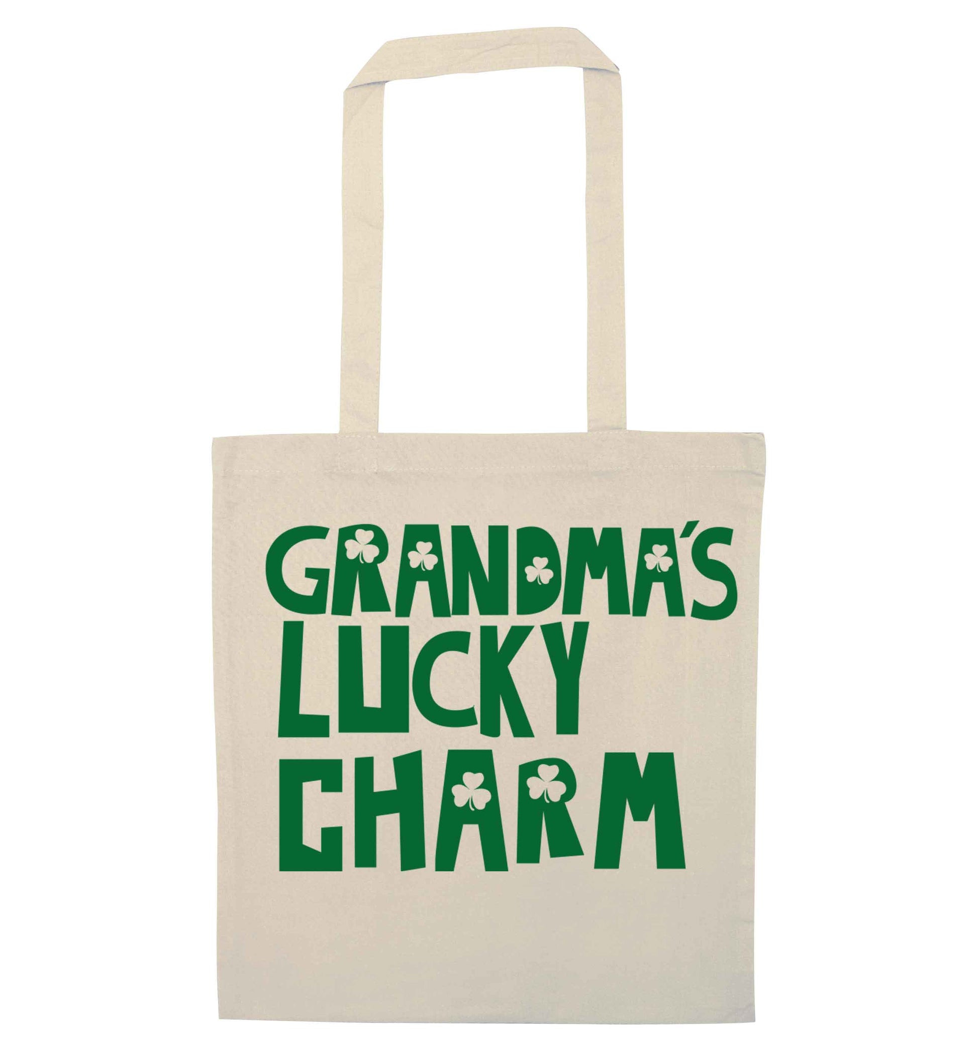 Grandma's lucky charm natural tote bag