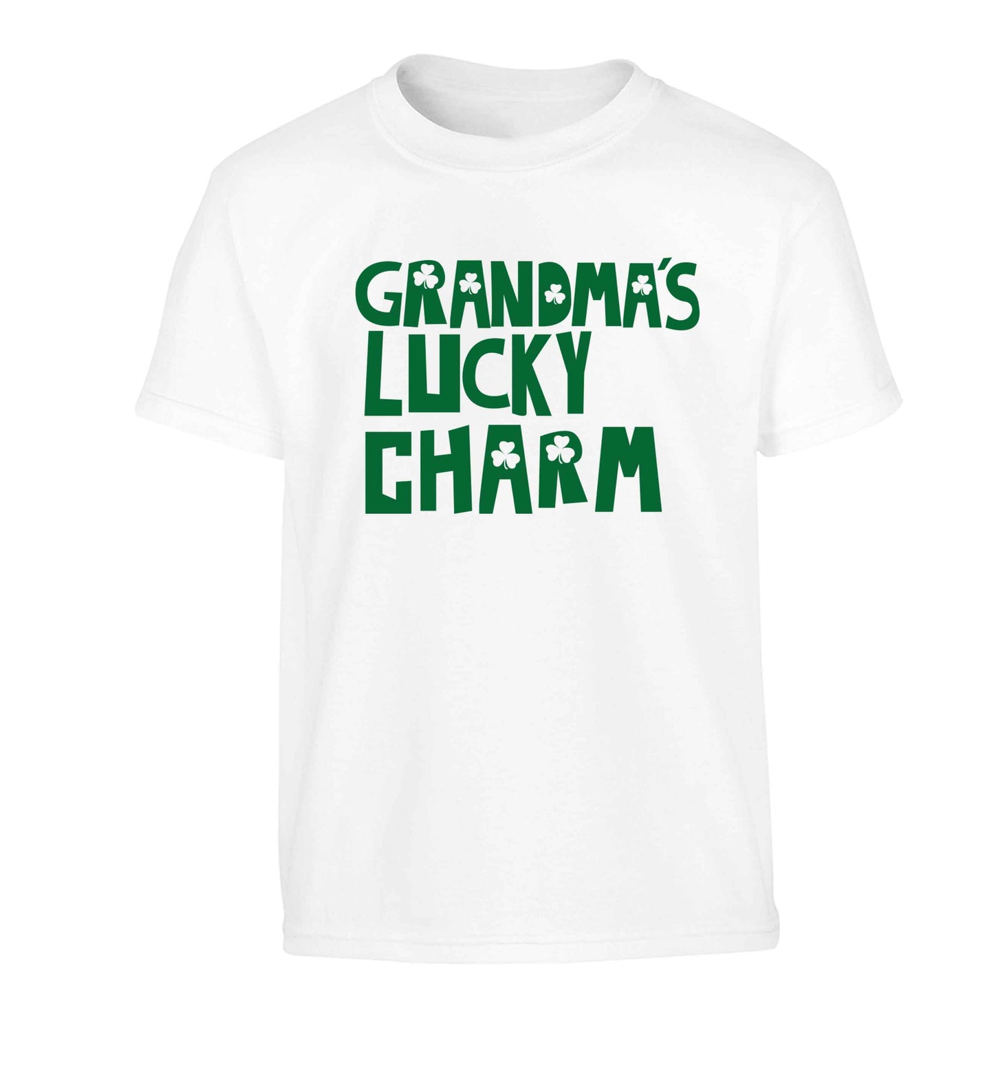 Grandma's lucky charm Children's white Tshirt 12-13 Years