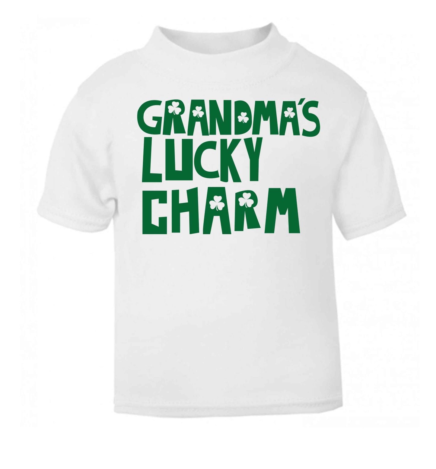 Grandma's lucky charm white baby toddler Tshirt 2 Years