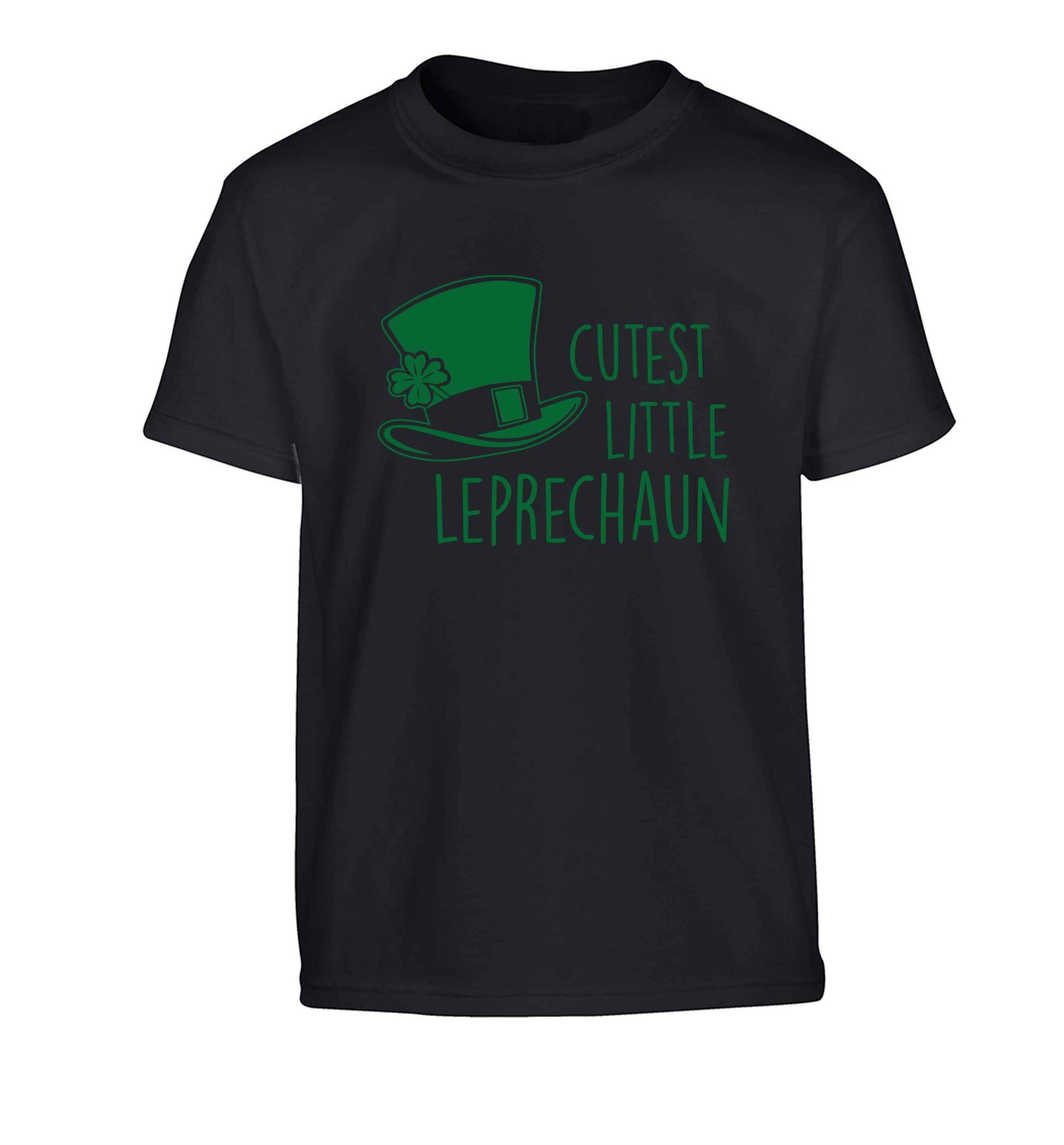 Cutest little leprechaun Children's black Tshirt 12-13 Years