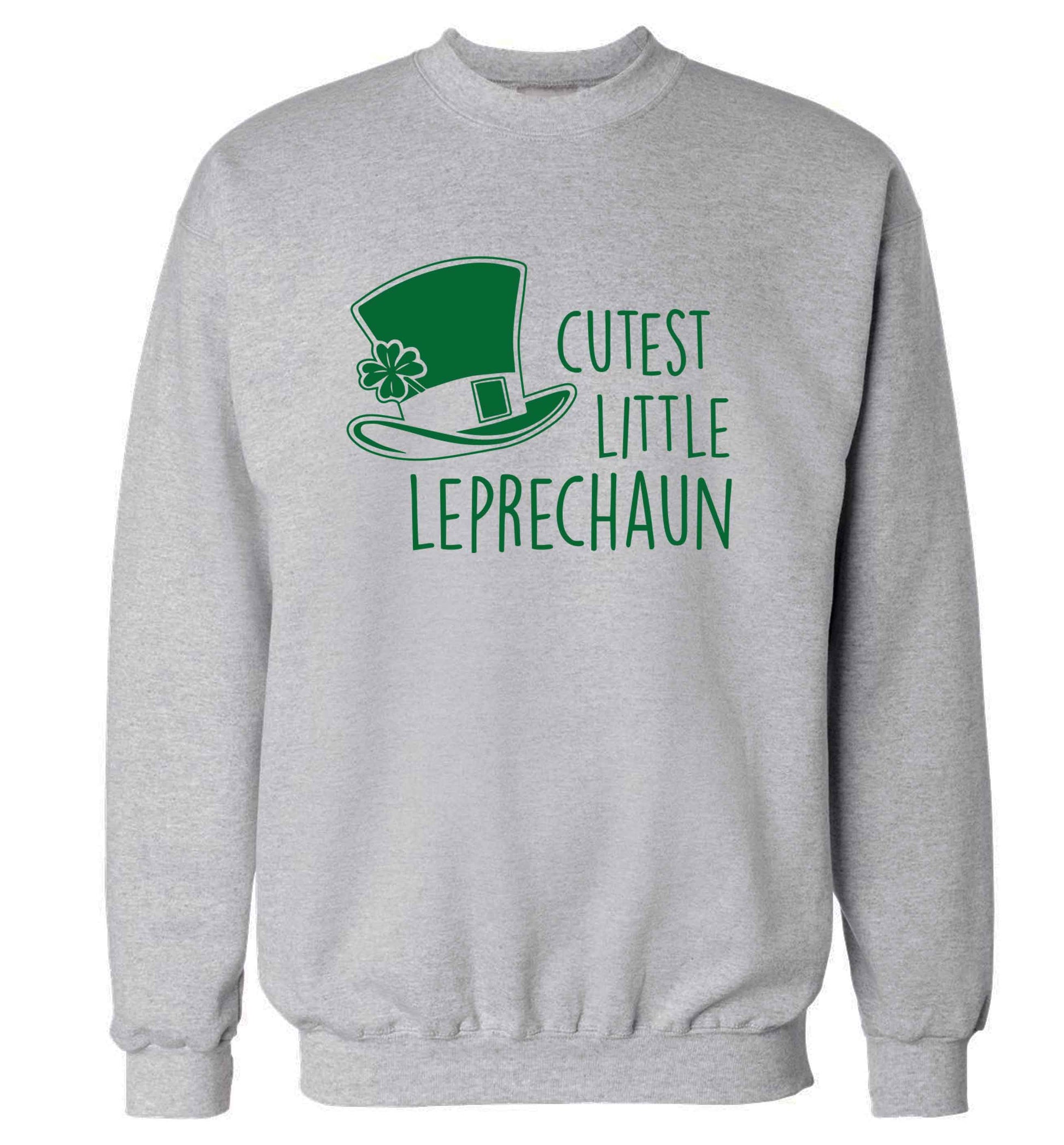 Cutest little leprechaun adult's unisex grey sweater 2XL