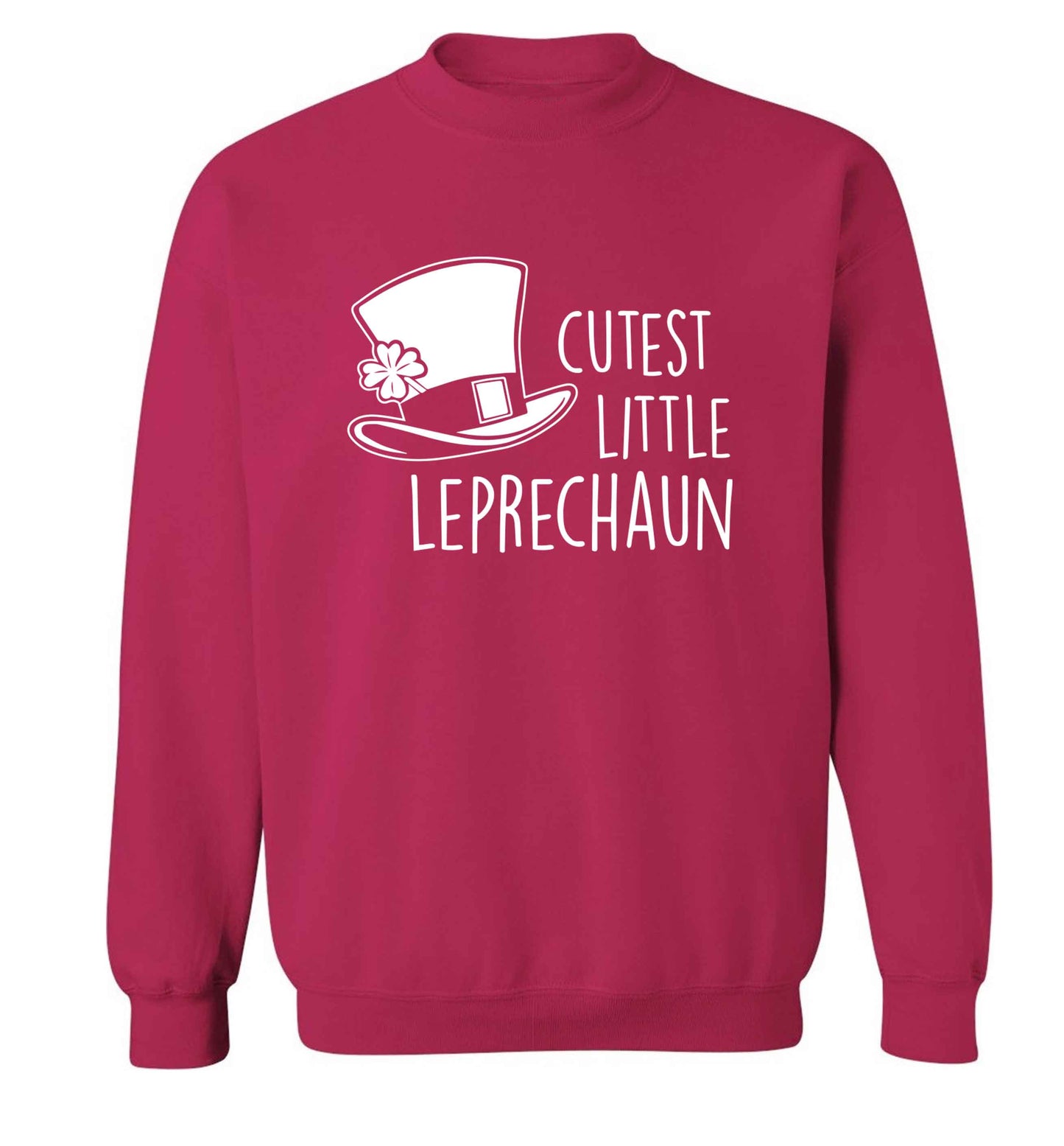 Cutest little leprechaun adult's unisex pink sweater 2XL