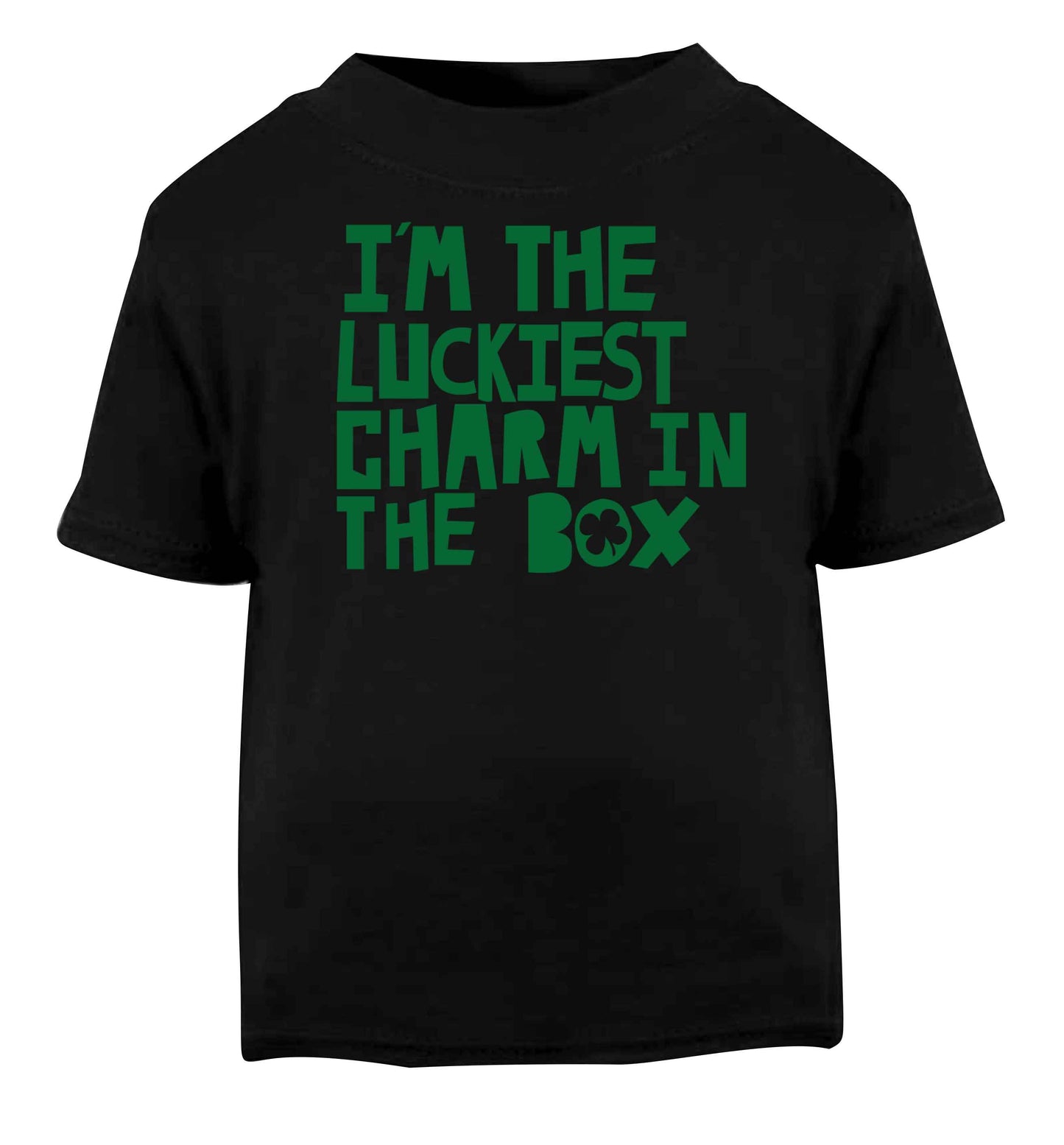 I'm the luckiest charm in the box Black baby toddler Tshirt 2 years