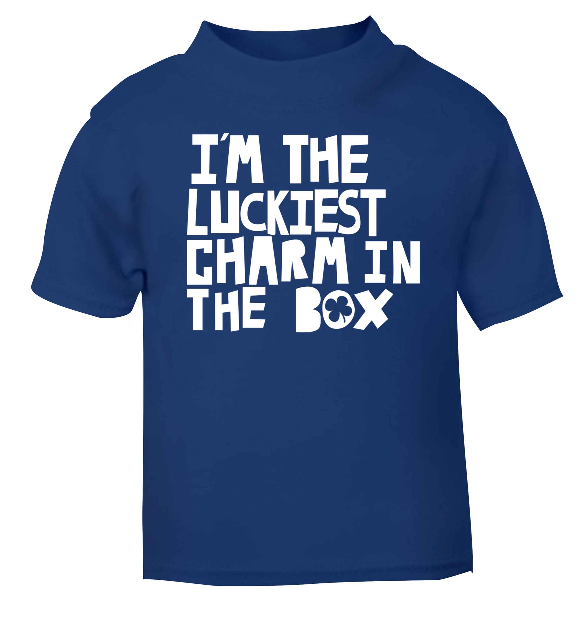I'm the luckiest charm in the box blue baby toddler Tshirt 2 Years