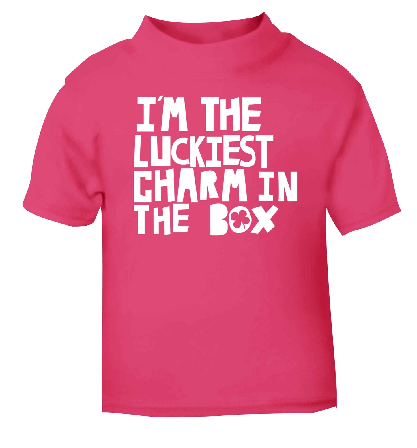 I'm the luckiest charm in the box pink baby toddler Tshirt 2 Years