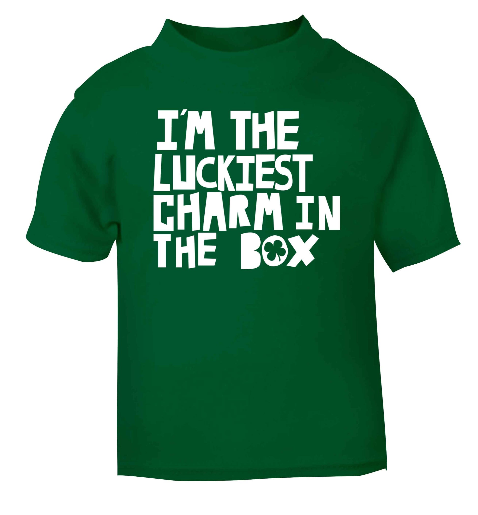 I'm the luckiest charm in the box green baby toddler Tshirt 2 Years