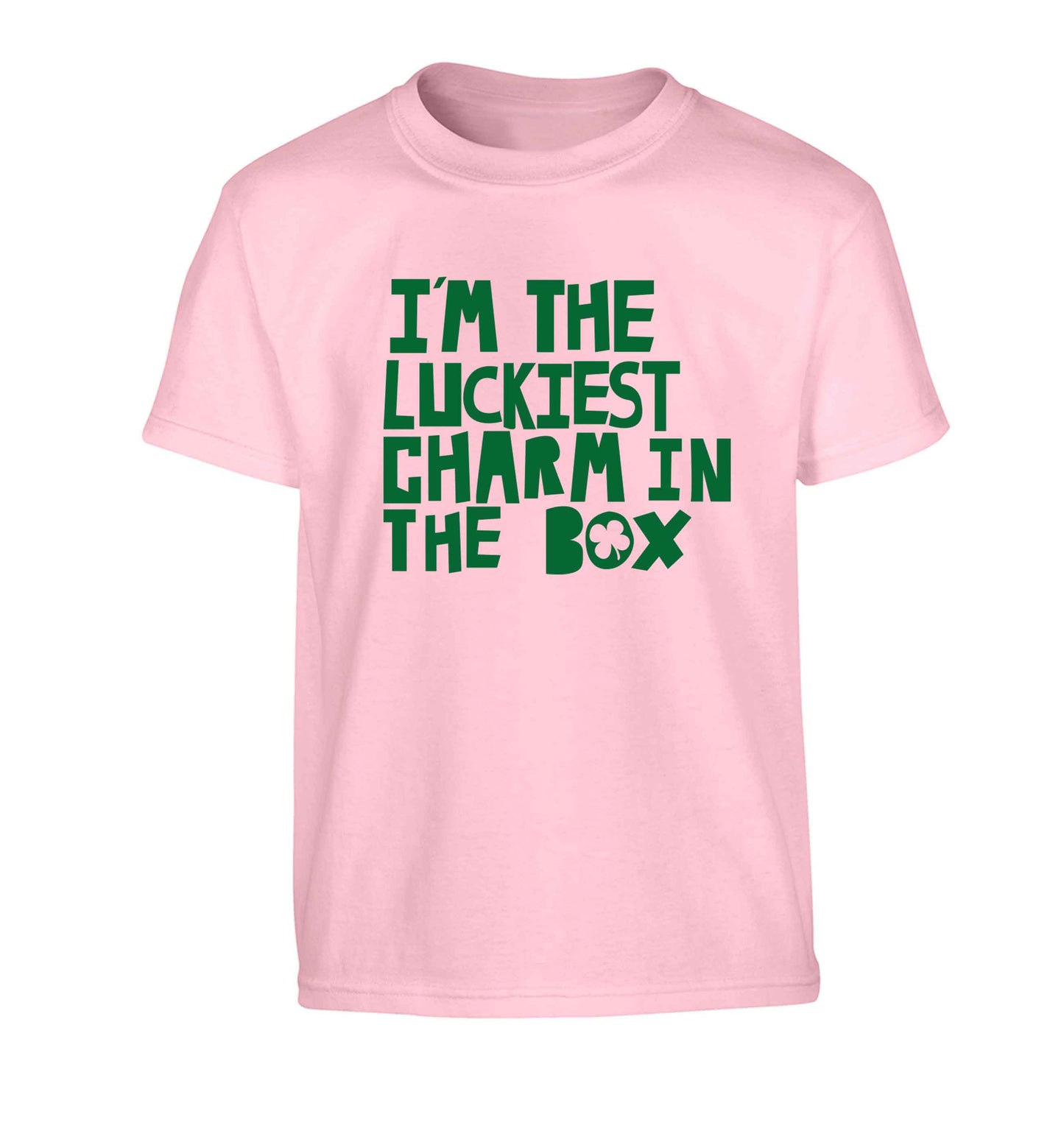 I'm the luckiest charm in the box Children's light pink Tshirt 12-13 Years