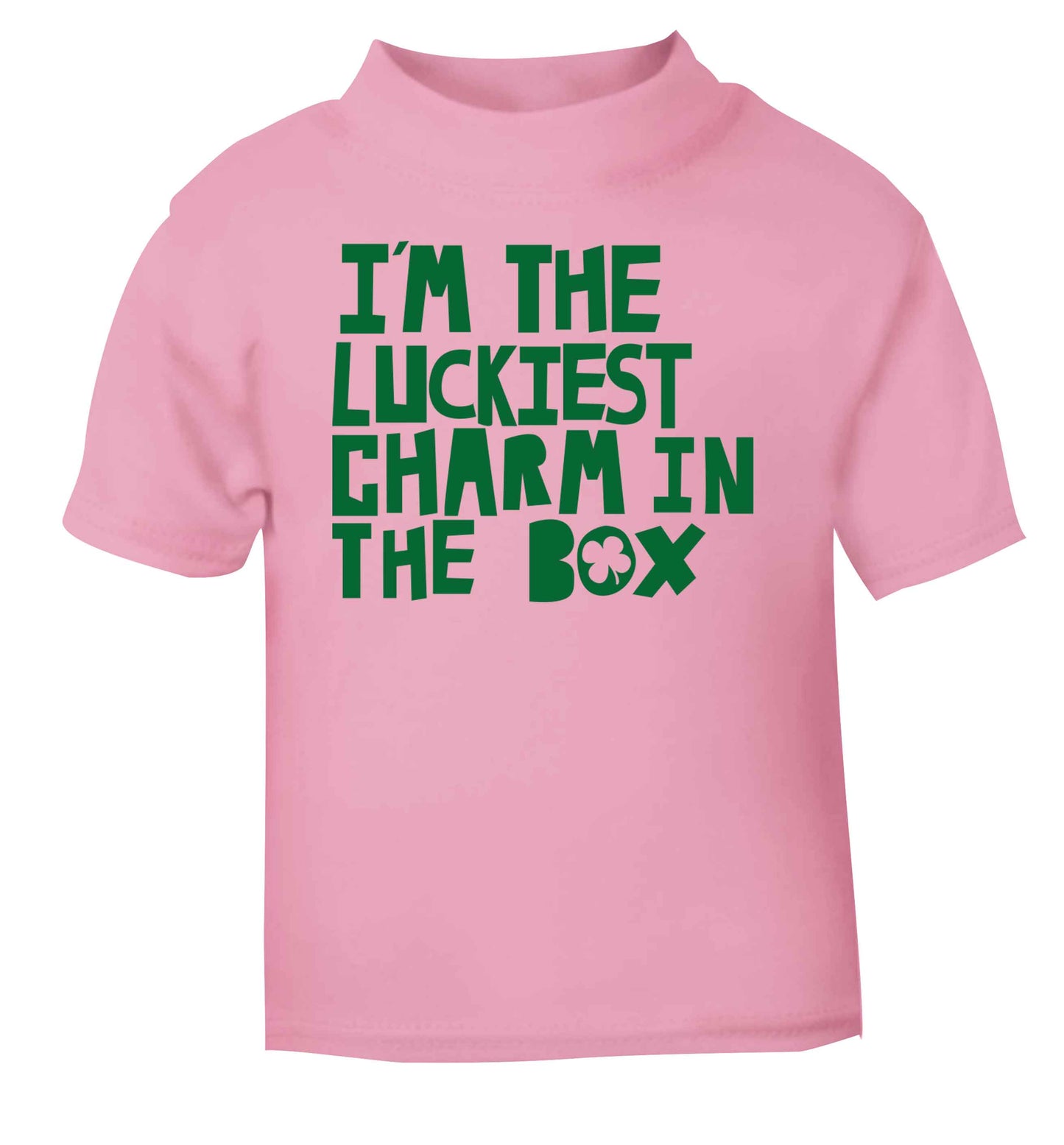 I'm the luckiest charm in the box light pink baby toddler Tshirt 2 Years