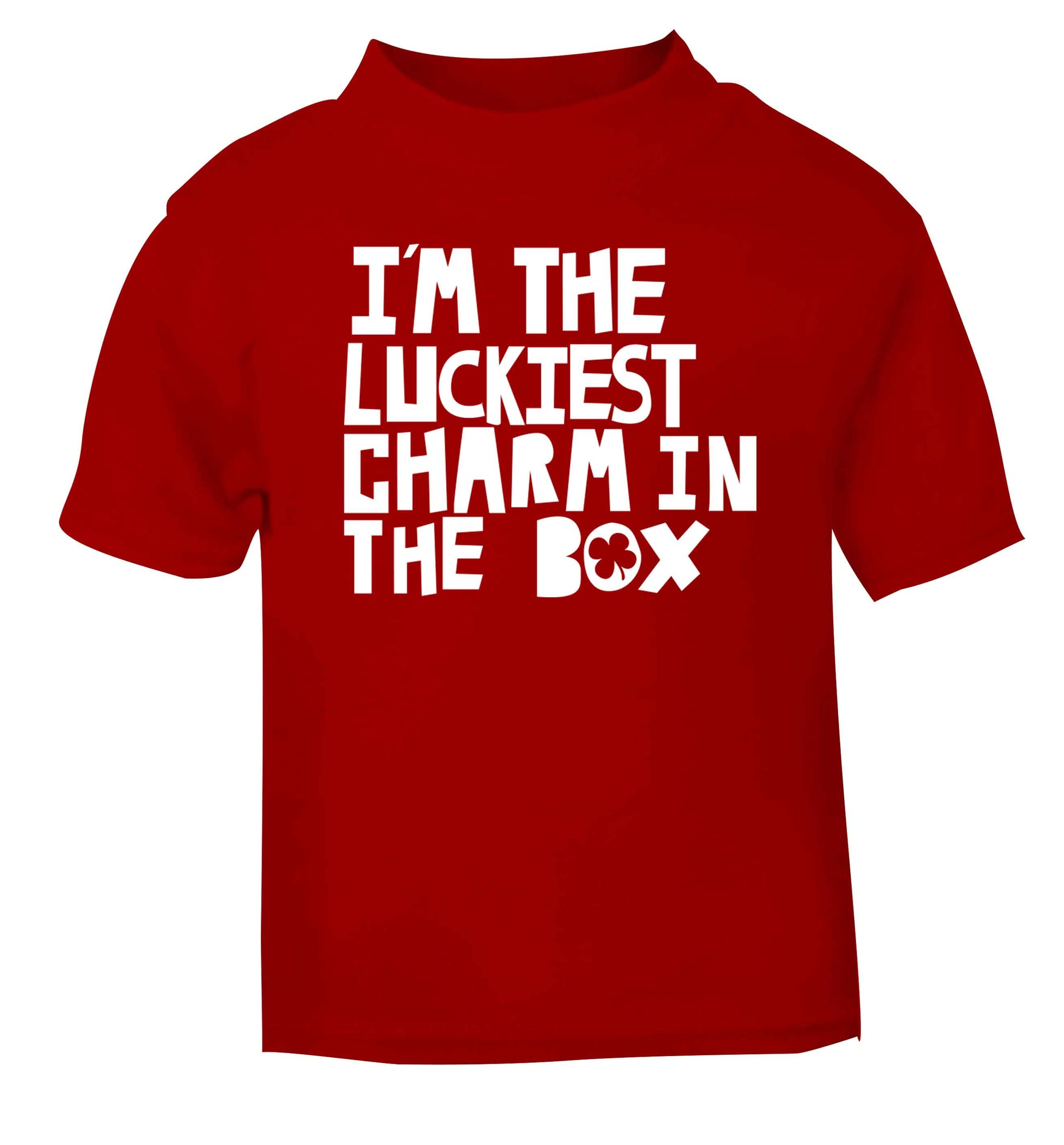 I'm the luckiest charm in the box red baby toddler Tshirt 2 Years