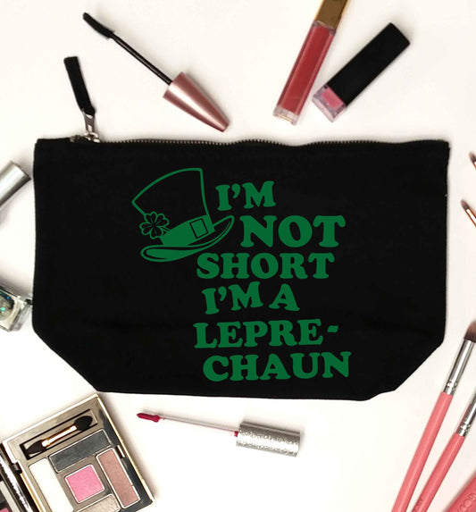 I'm not short I'm a leprechaun black makeup bag
