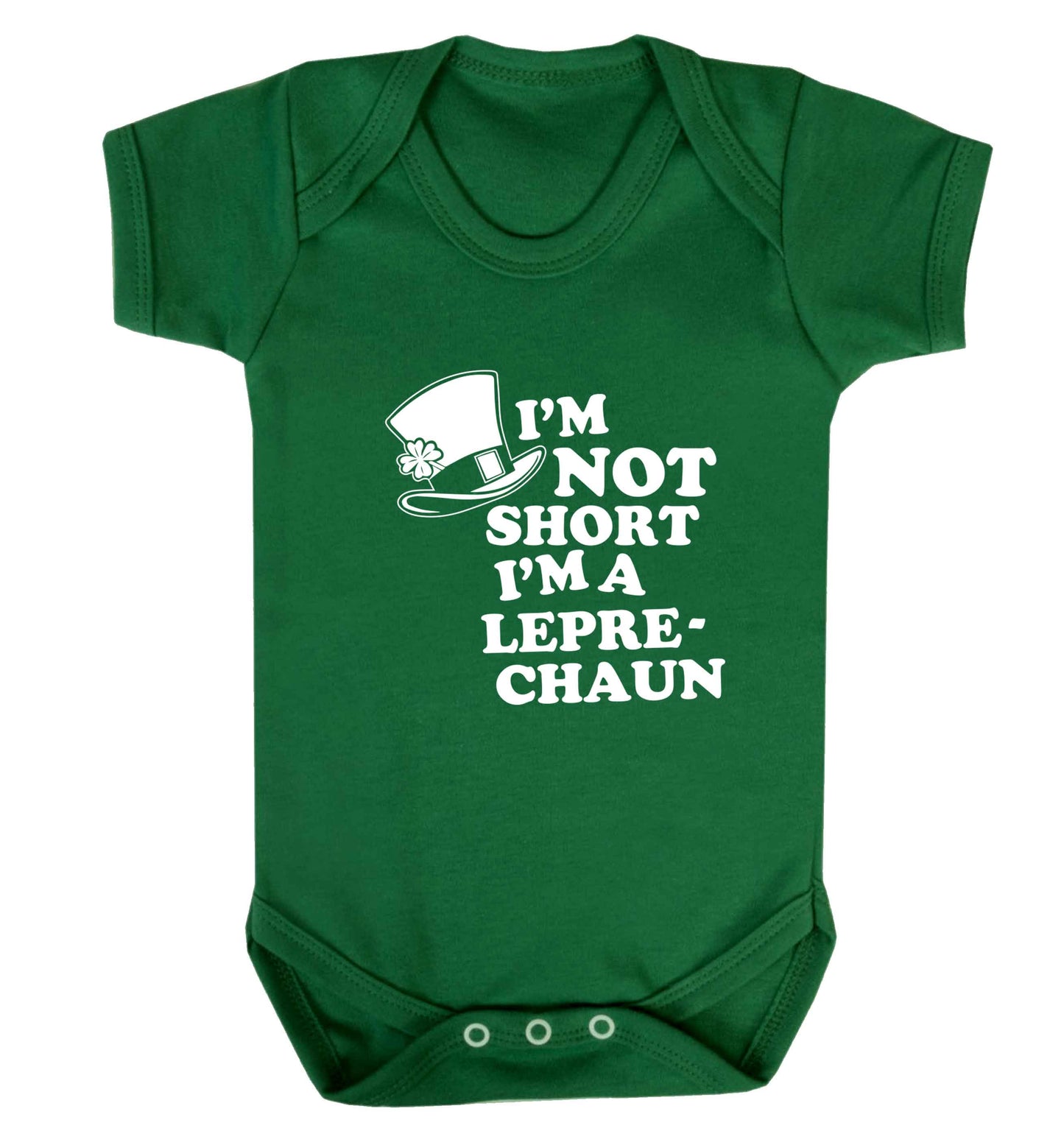 I'm not short I'm a leprechaun baby vest green 18-24 months