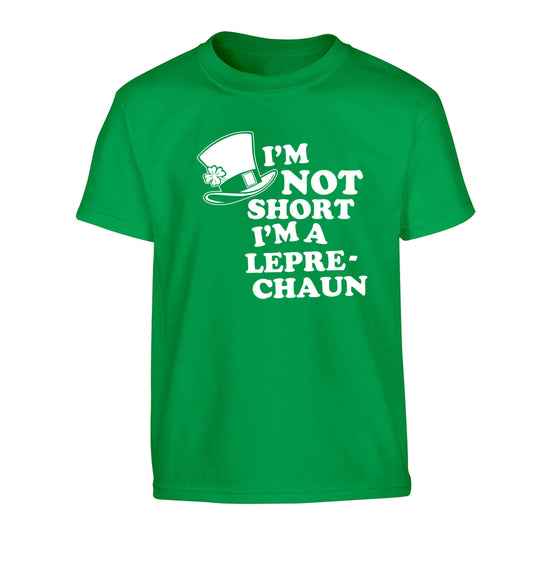 I'm not short I'm a leprechaun Children's green Tshirt 12-13 Years