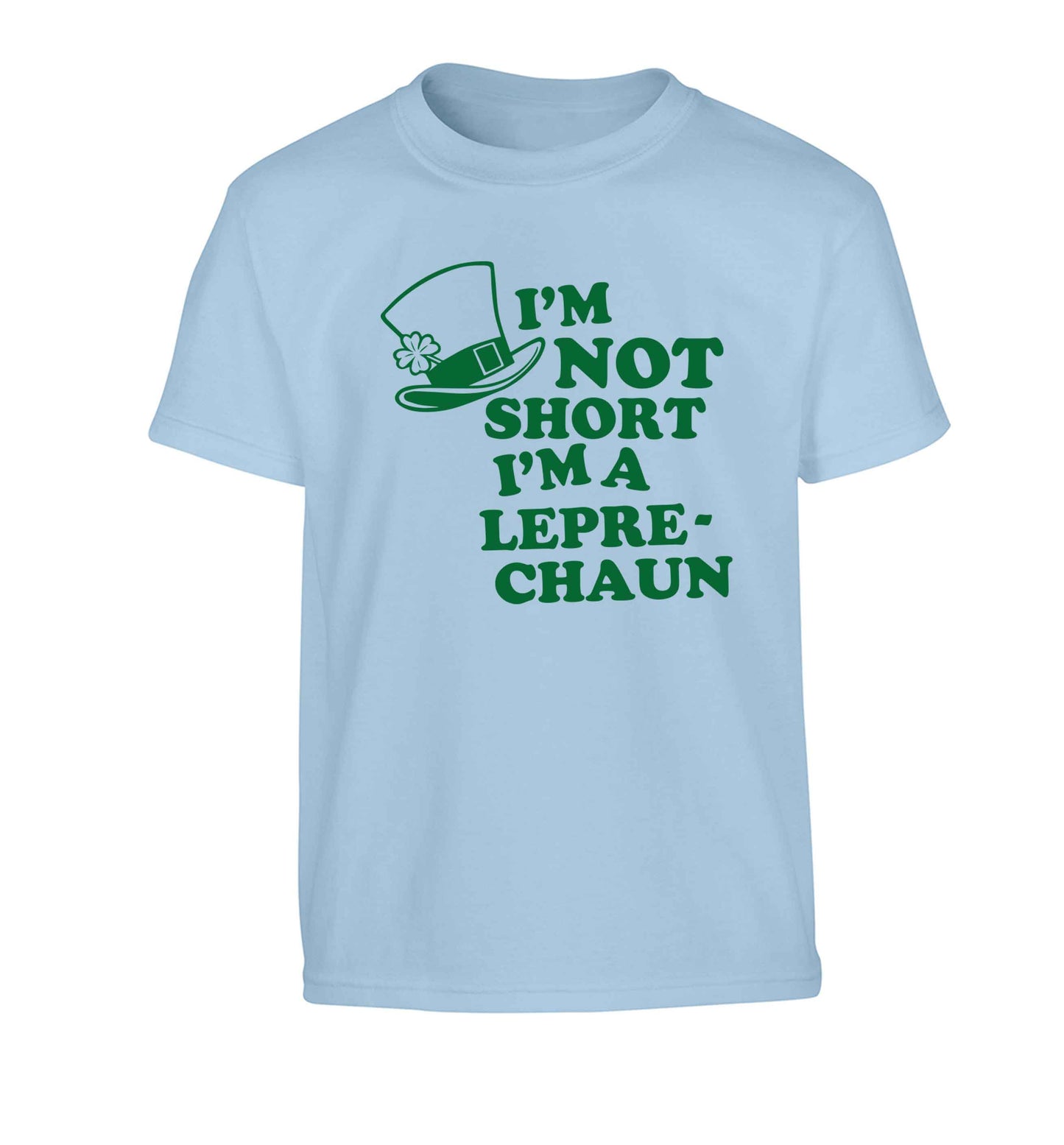 I'm not short I'm a leprechaun Children's light blue Tshirt 12-13 Years