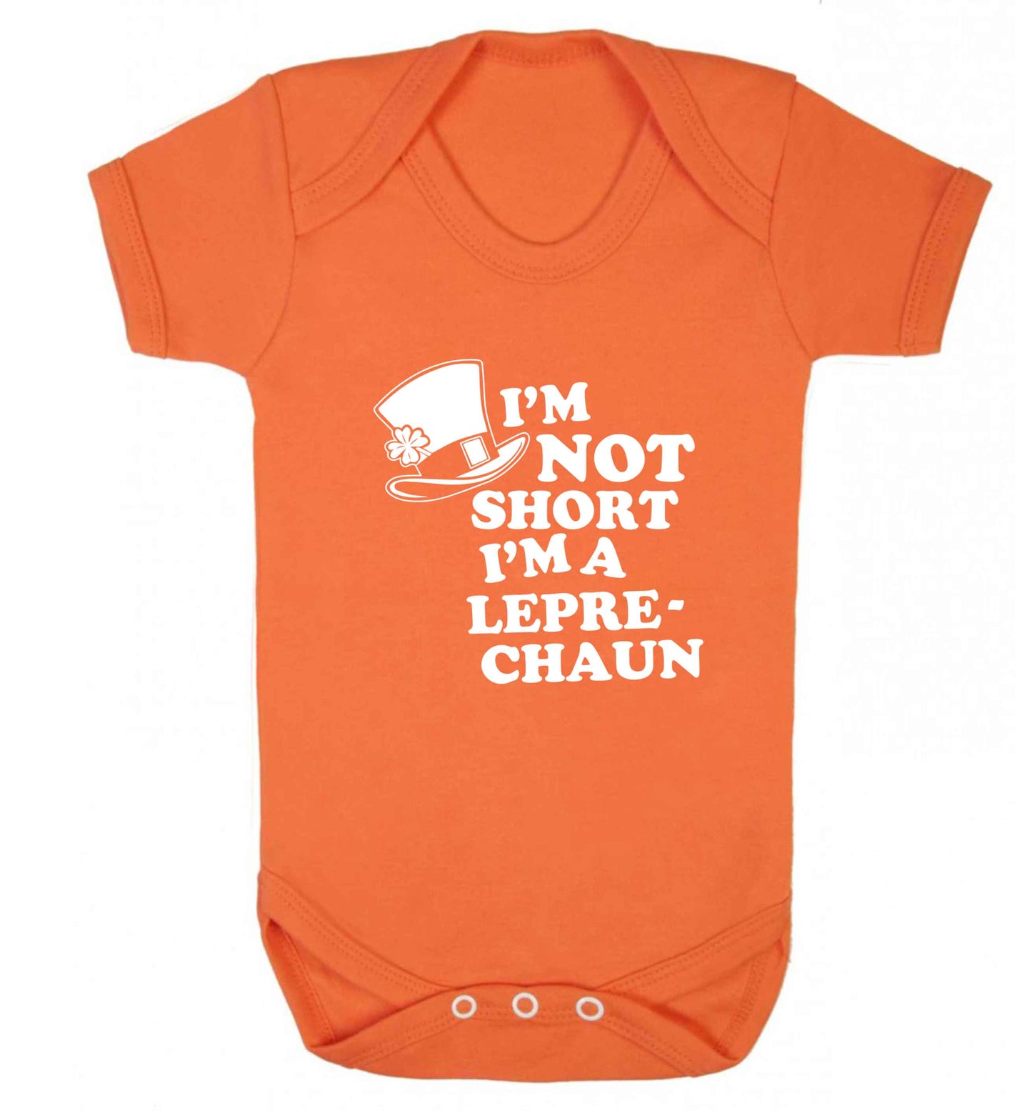 I'm not short I'm a leprechaun baby vest orange 18-24 months