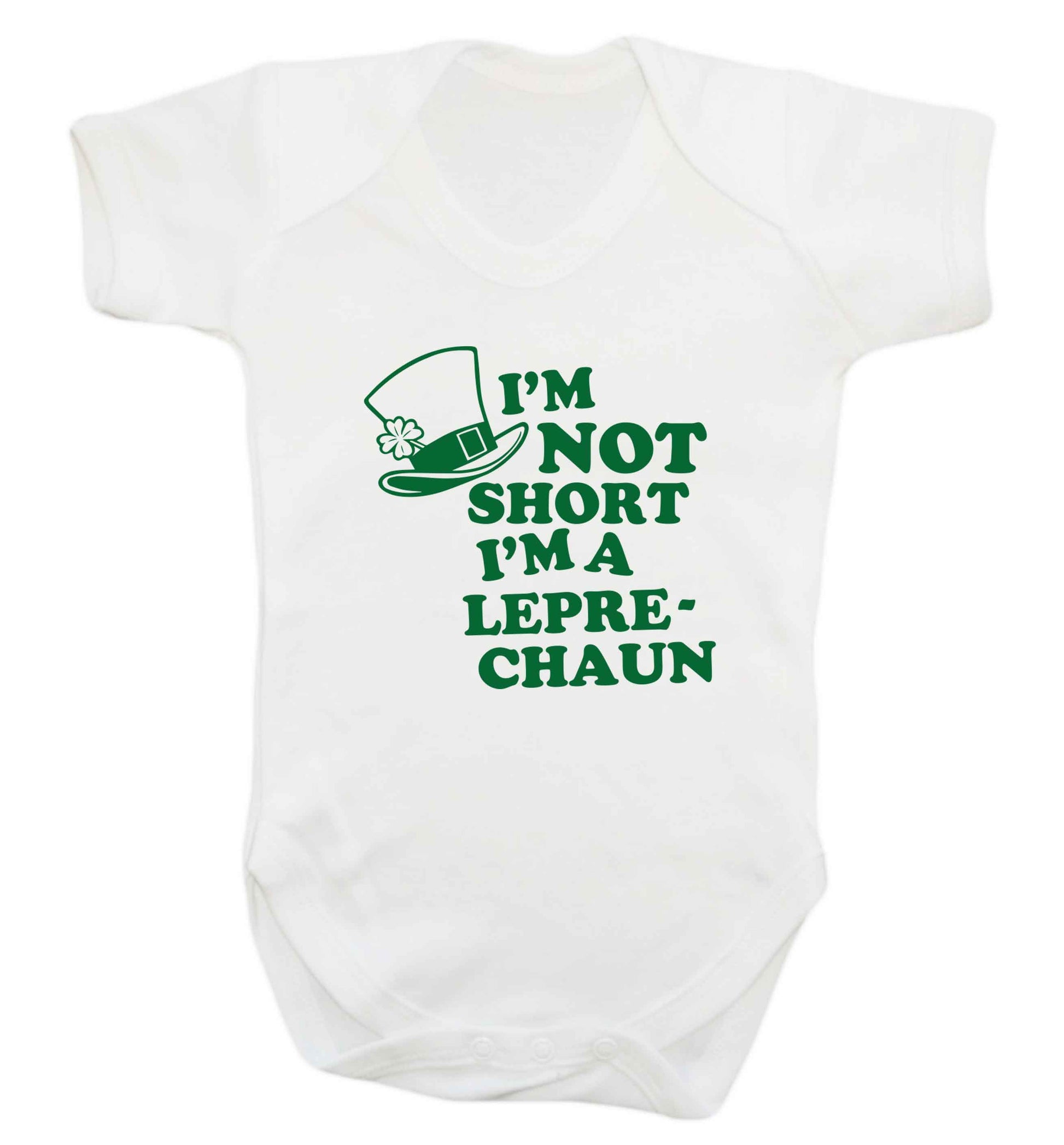I'm not short I'm a leprechaun baby vest white 18-24 months