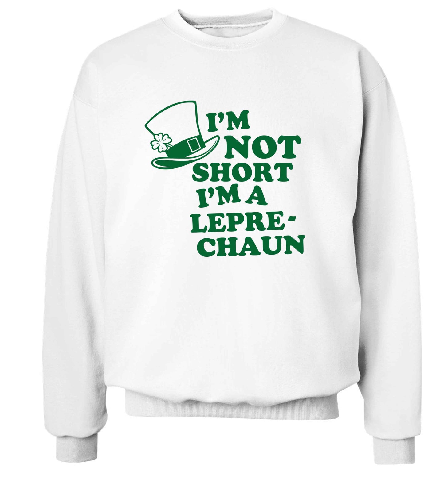 I'm not short I'm a leprechaun adult's unisex white sweater 2XL