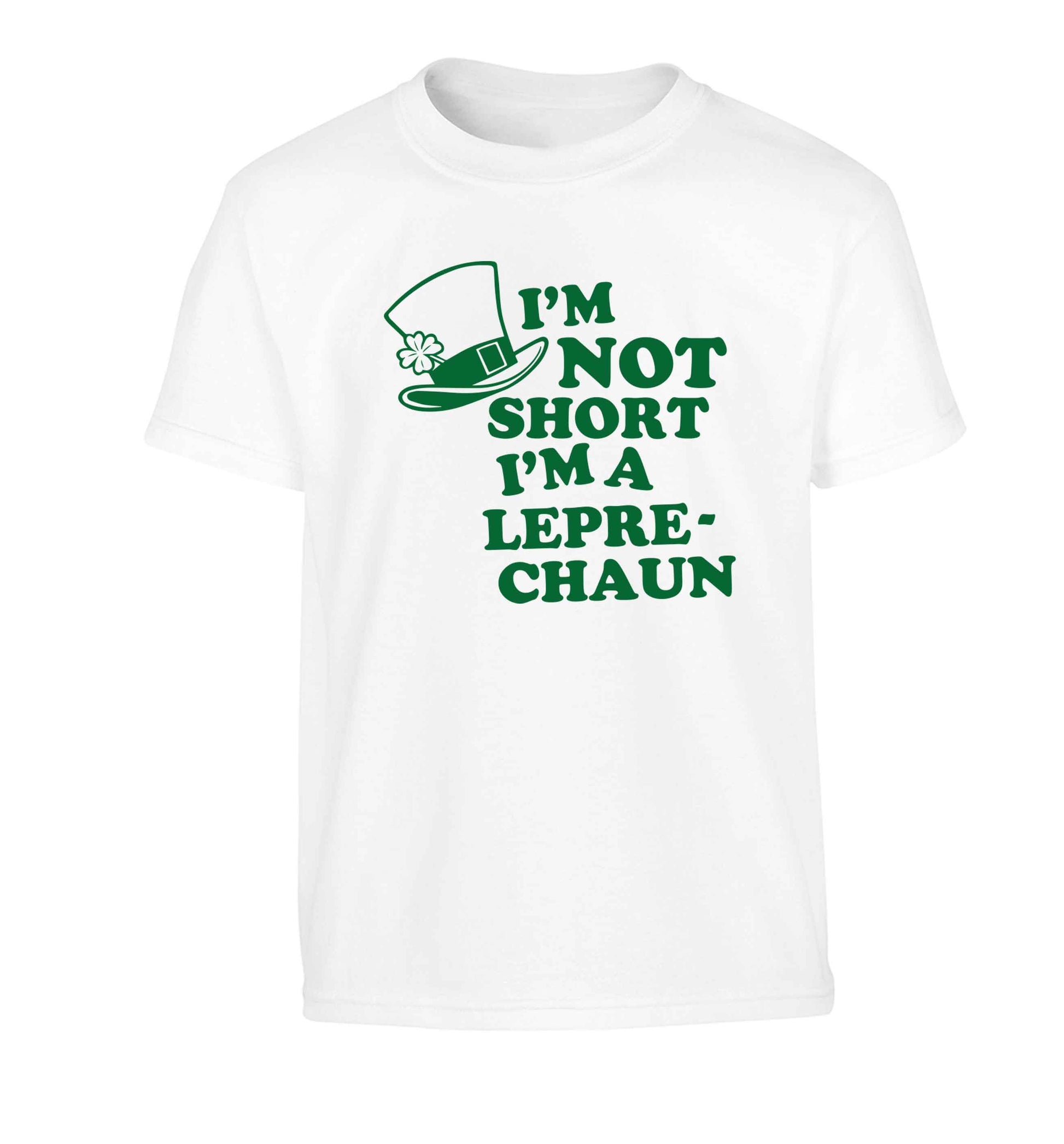 I'm not short I'm a leprechaun Children's white Tshirt 12-13 Years