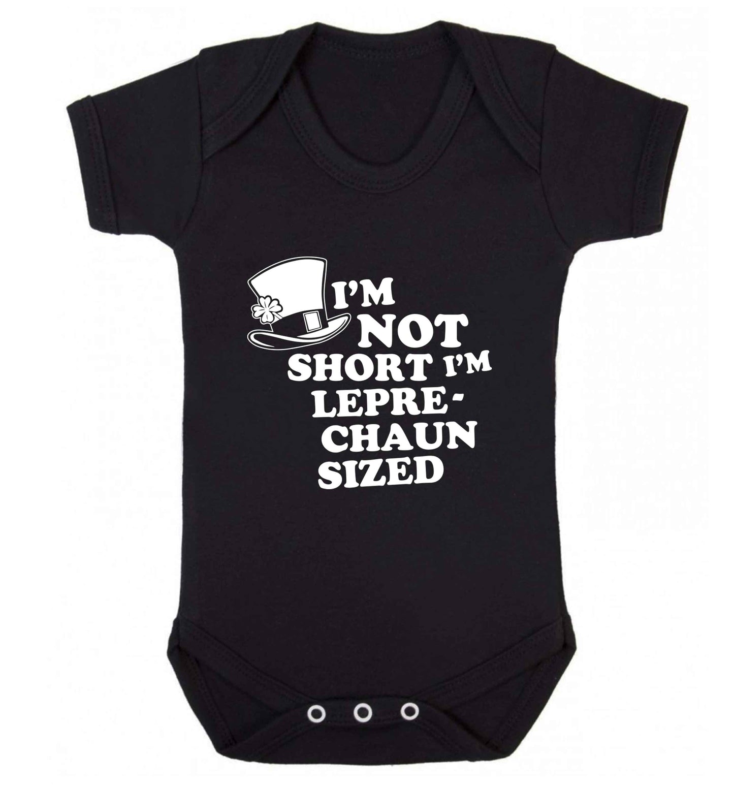 I'm not short I'm leprechaun sized baby vest black 18-24 months