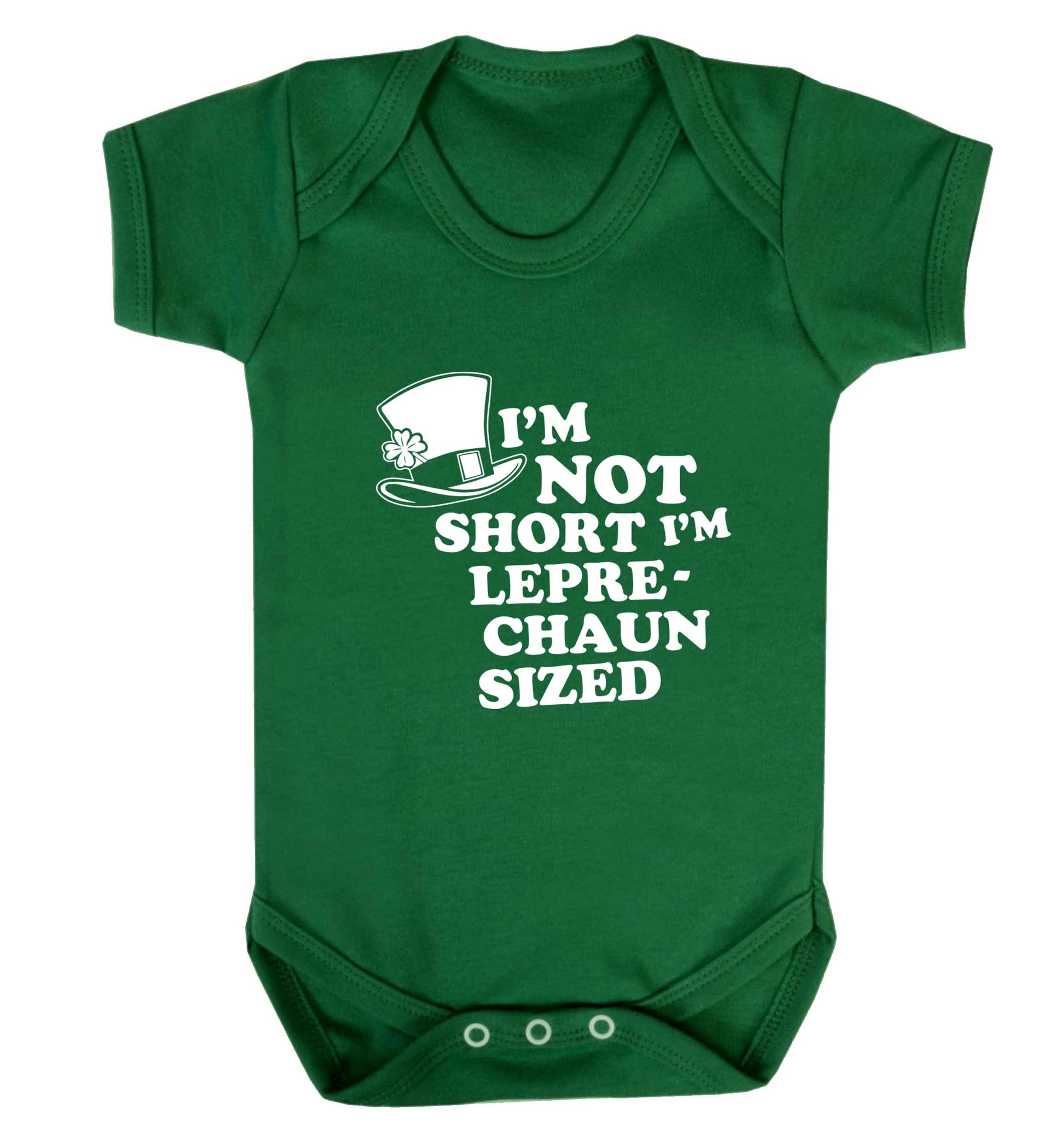 I'm not short I'm leprechaun sized baby vest green 18-24 months