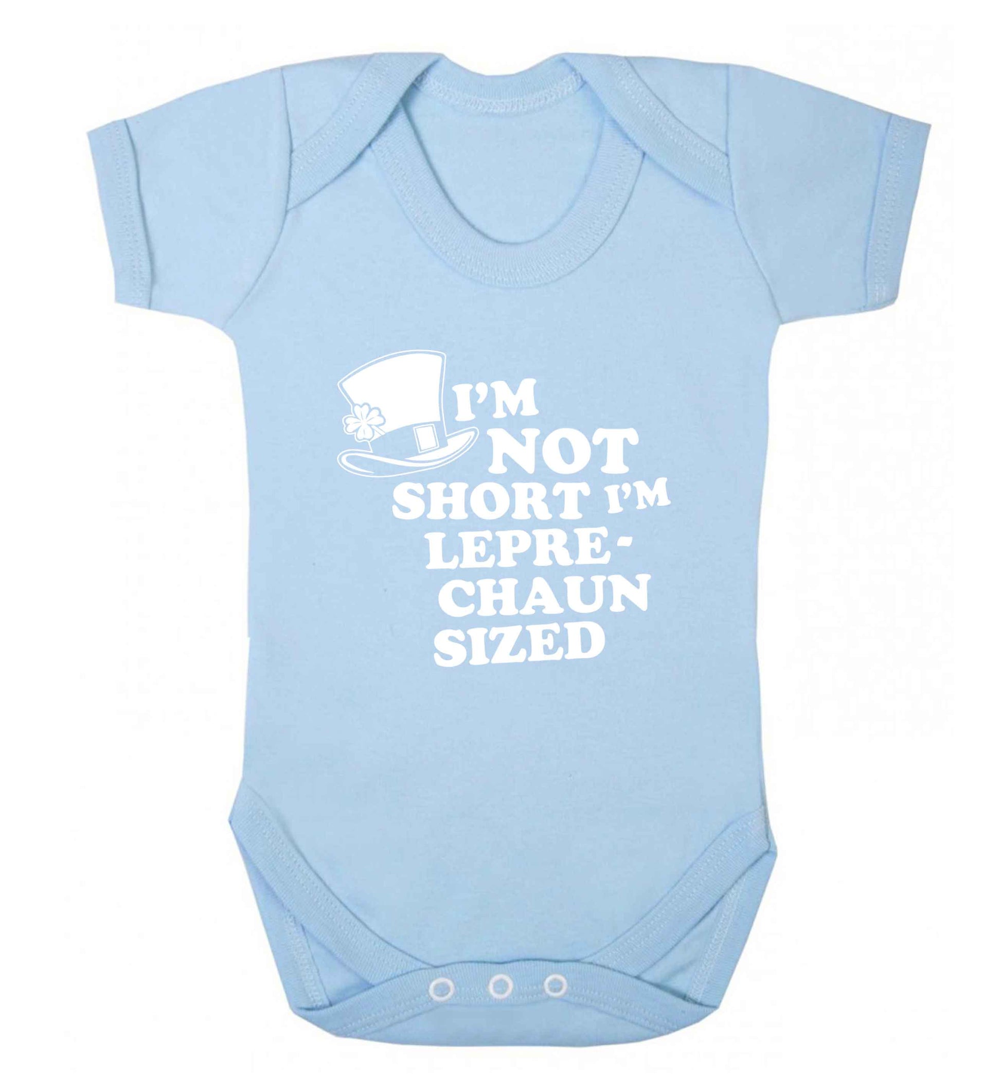 I'm not short I'm leprechaun sized baby vest pale blue 18-24 months