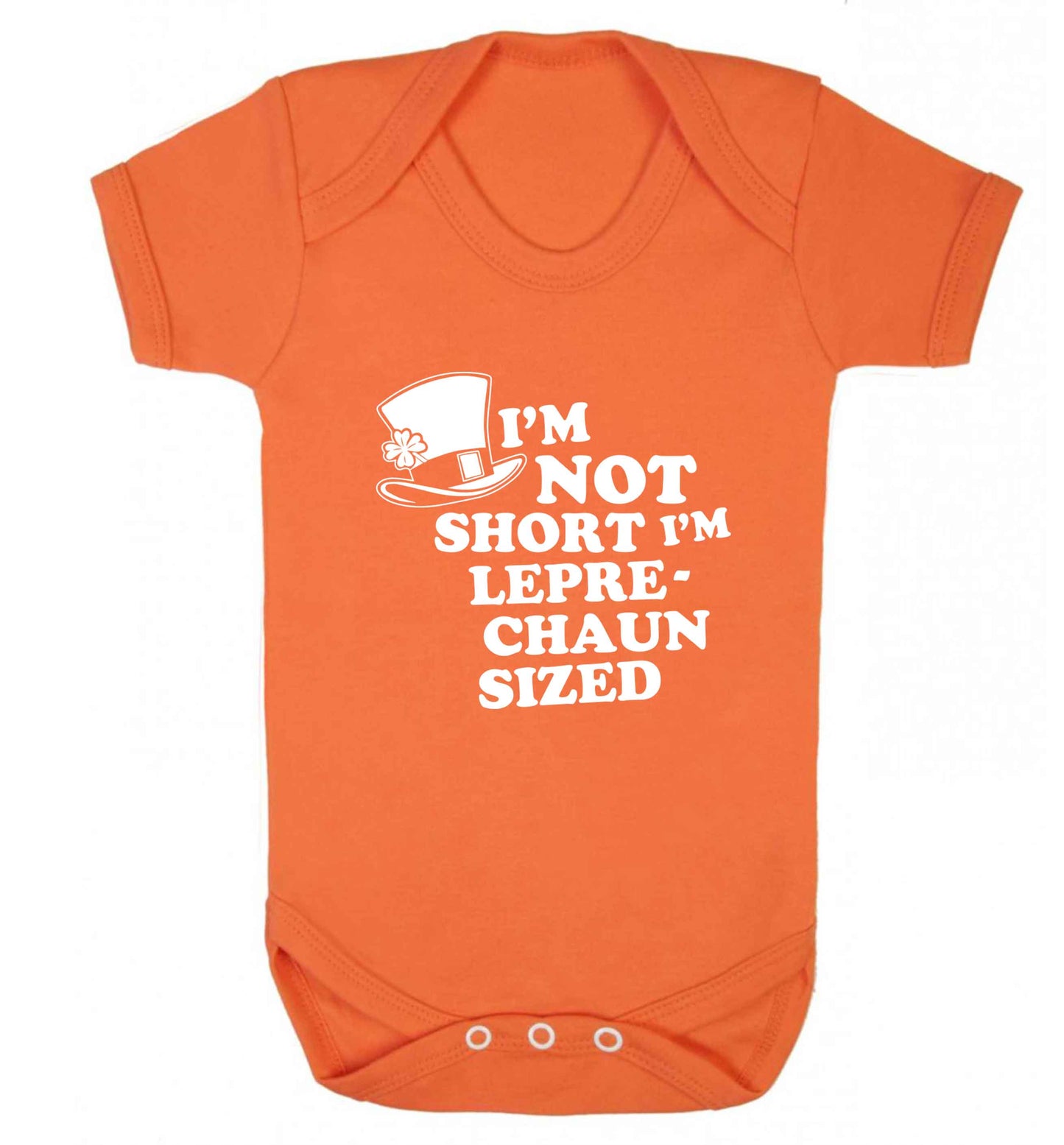 I'm not short I'm leprechaun sized baby vest orange 18-24 months