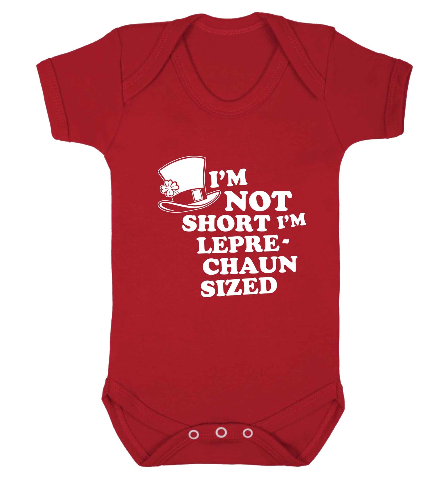 I'm not short I'm leprechaun sized baby vest red 18-24 months