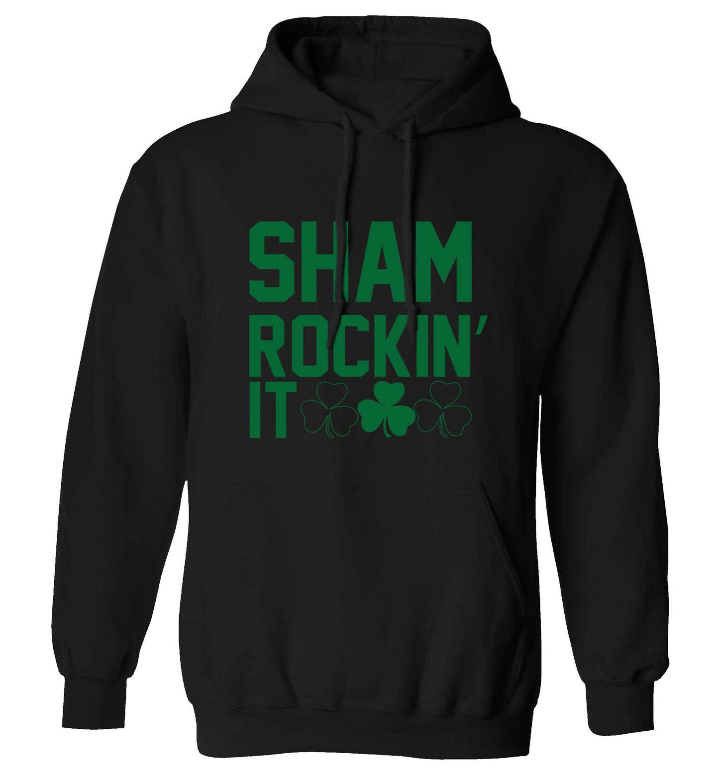 Shamrockin' it adults unisex black hoodie 2XL