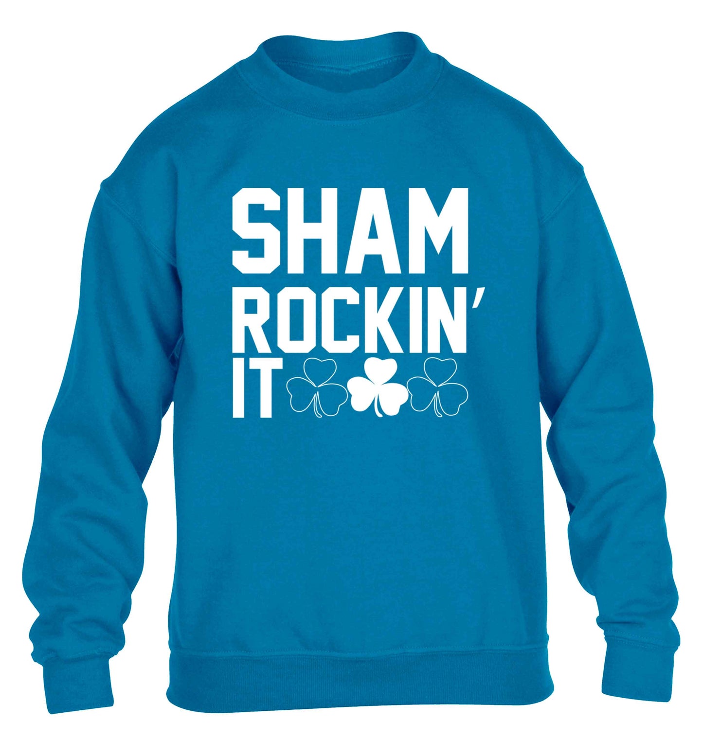 Shamrockin' it children's blue sweater 12-13 Years