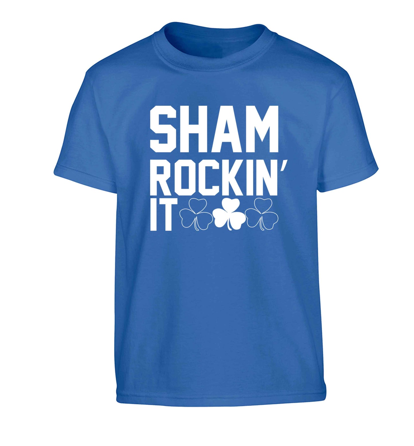 Shamrockin' it Children's blue Tshirt 12-13 Years