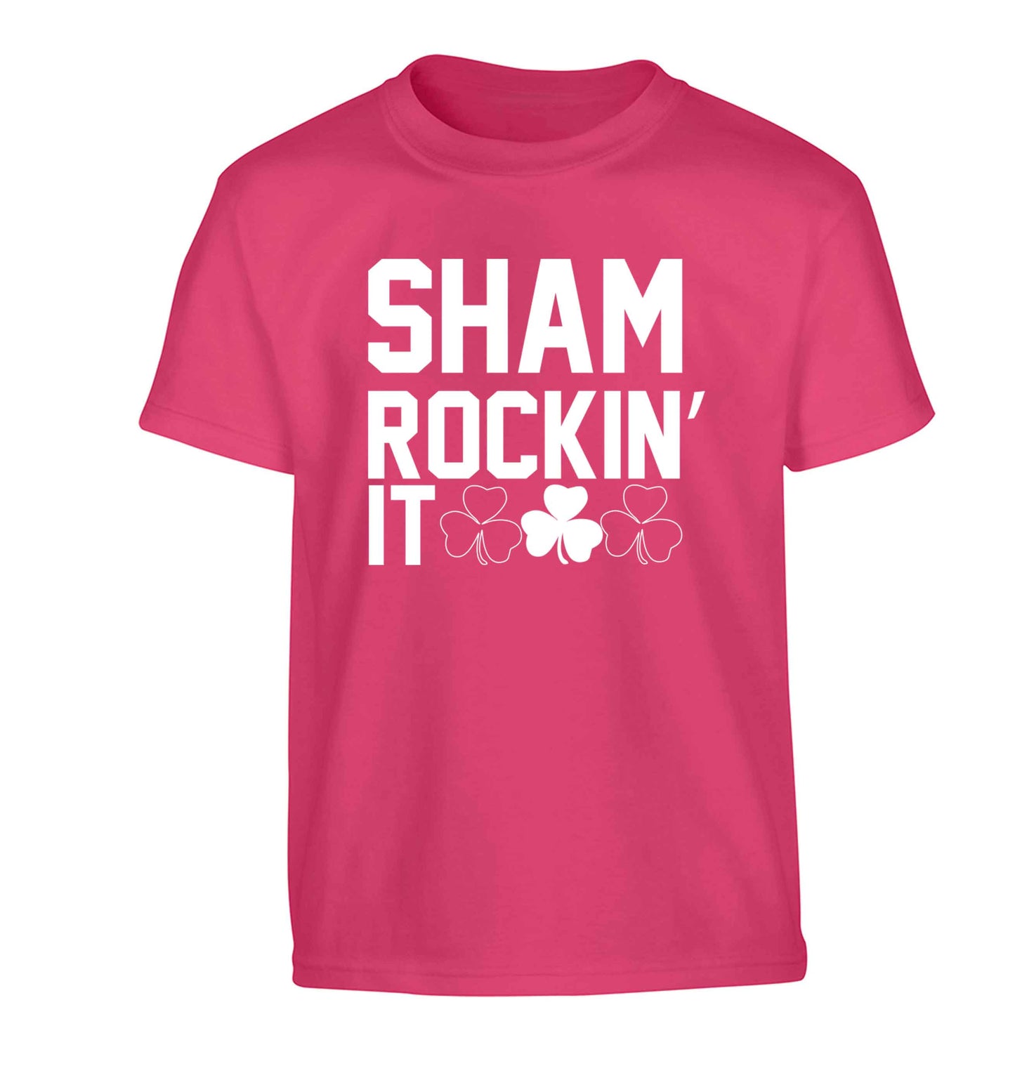 Shamrockin' it Children's pink Tshirt 12-13 Years