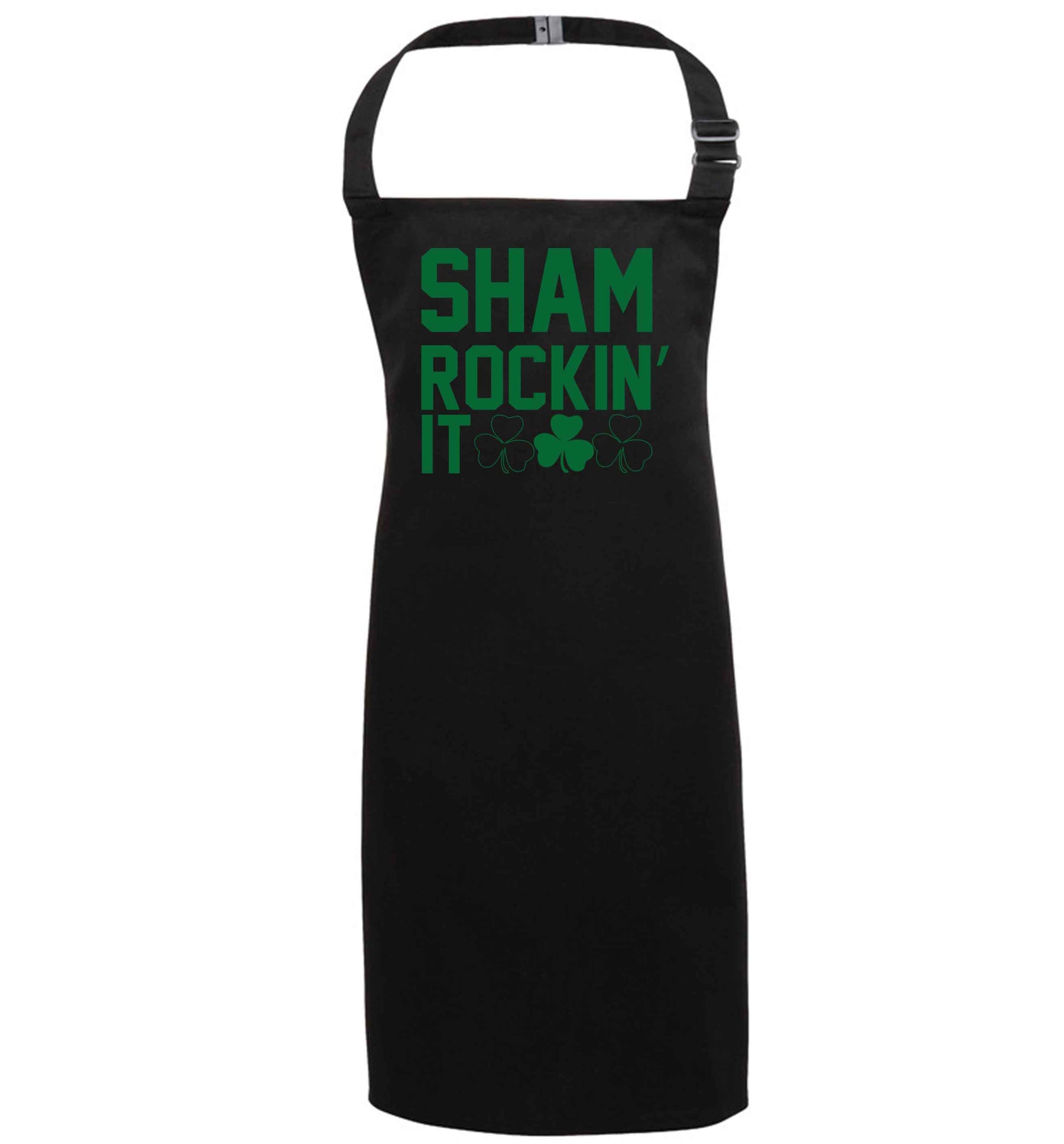 Shamrockin' it black apron 7-10 years