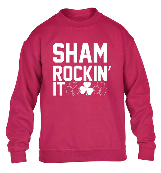 Shamrockin' it children's pink sweater 12-13 Years