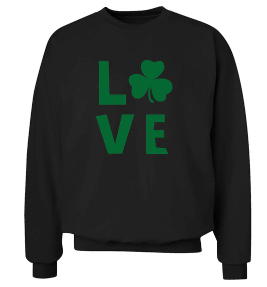 Shamrock love adult's unisex black sweater 2XL