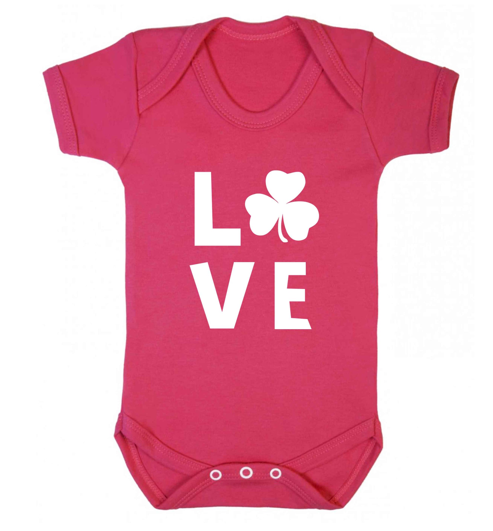 Shamrock love baby vest dark pink 18-24 months