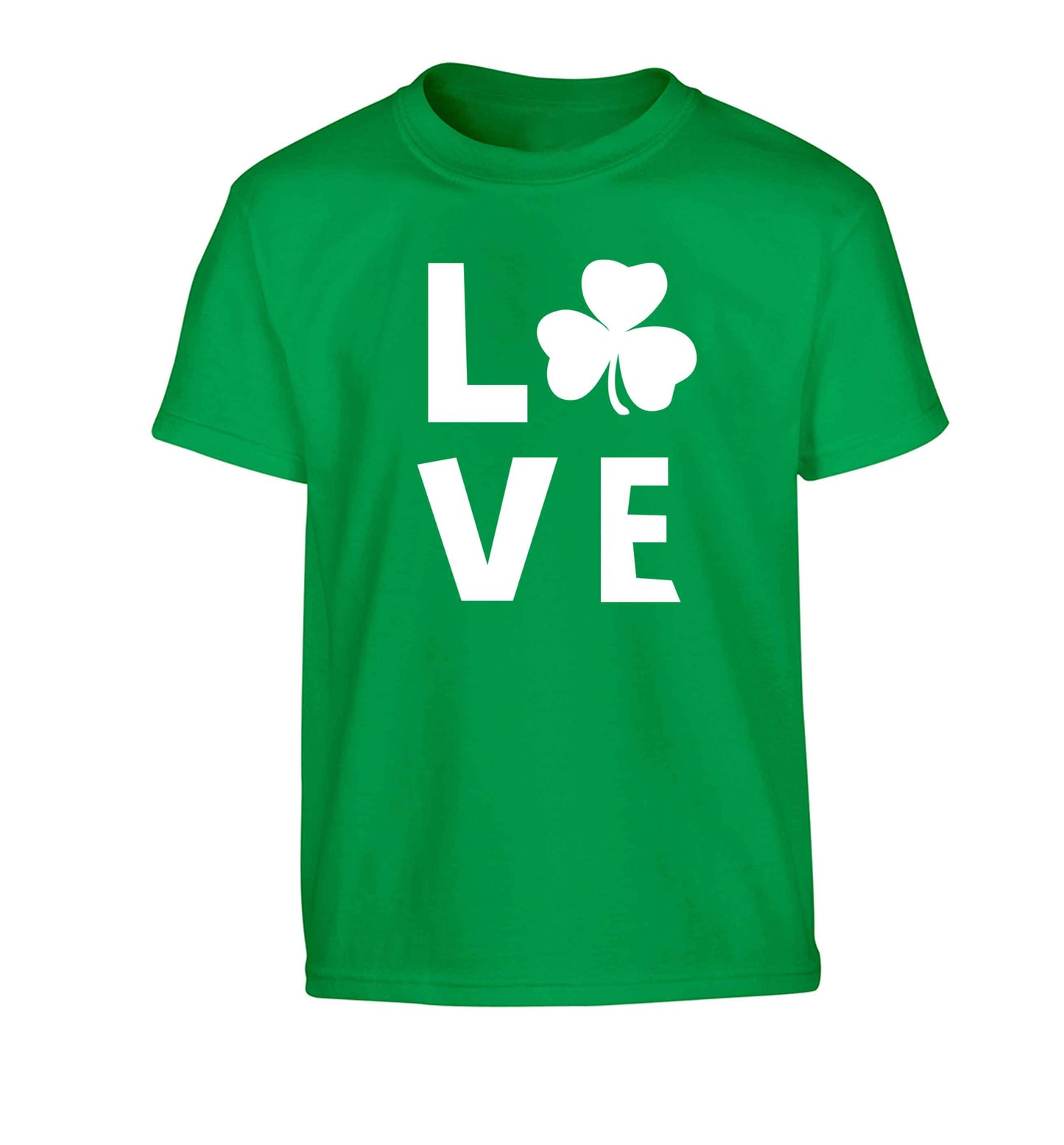 Shamrock love Children's green Tshirt 12-13 Years