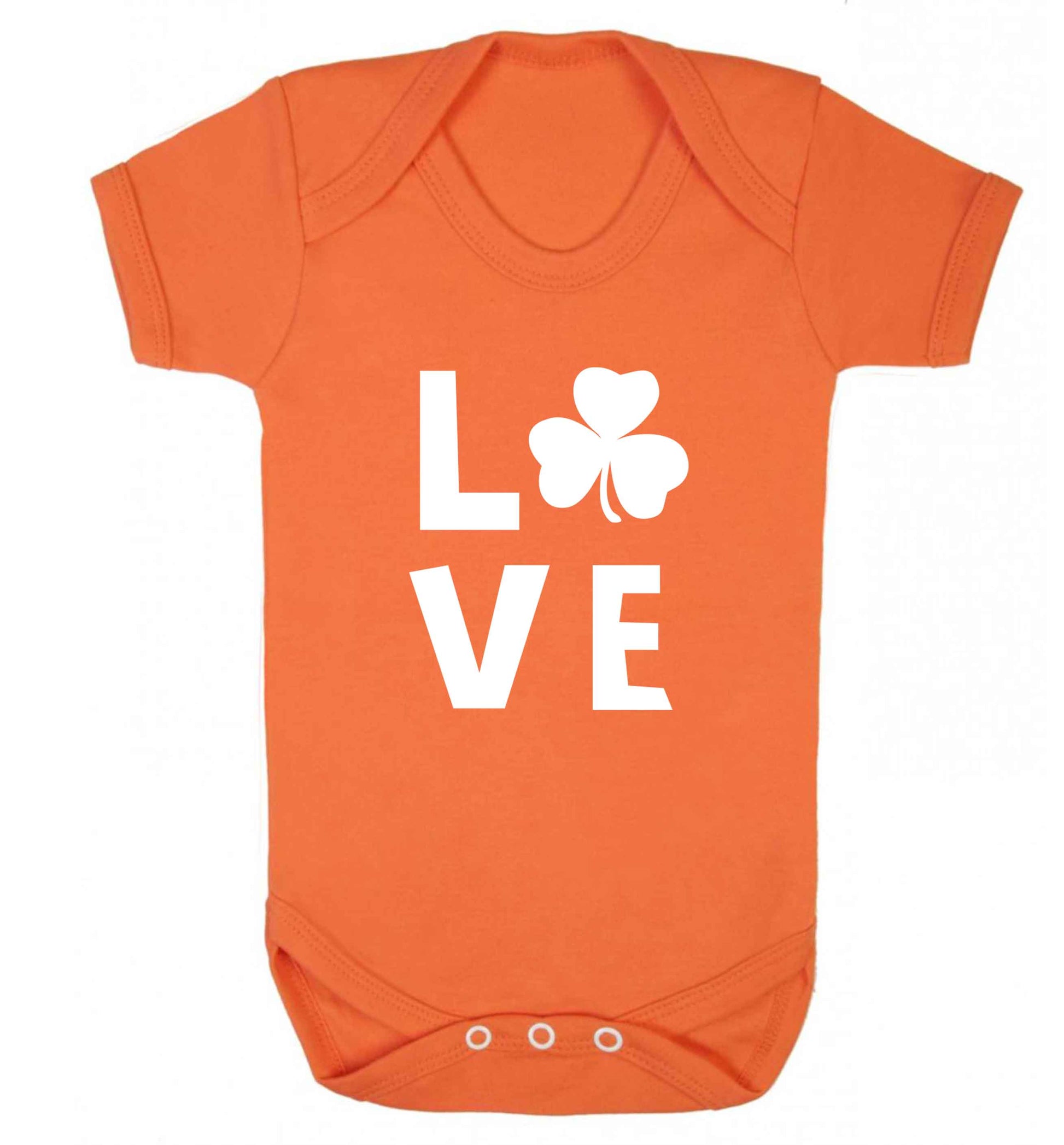 Shamrock love baby vest orange 18-24 months