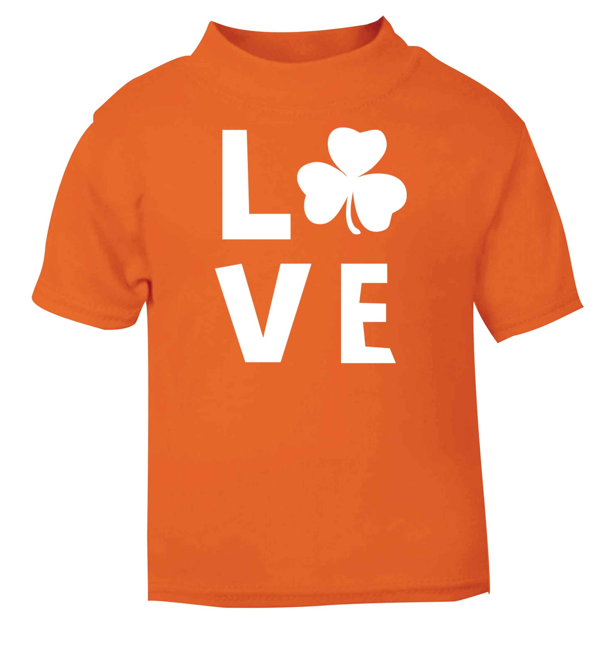 Shamrock love orange baby toddler Tshirt 2 Years