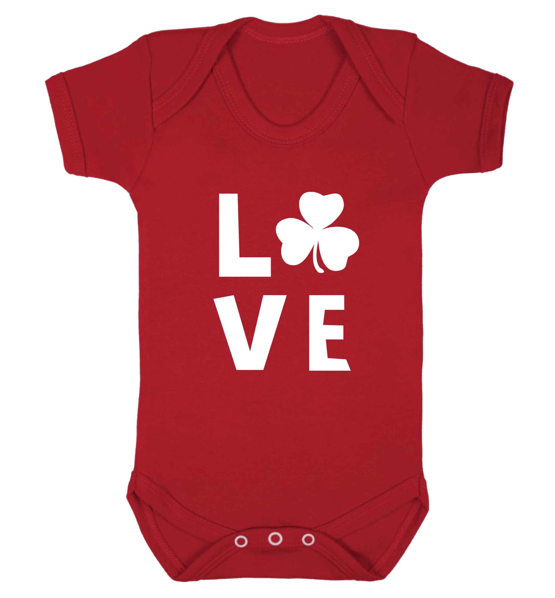 Shamrock love baby vest red 18-24 months