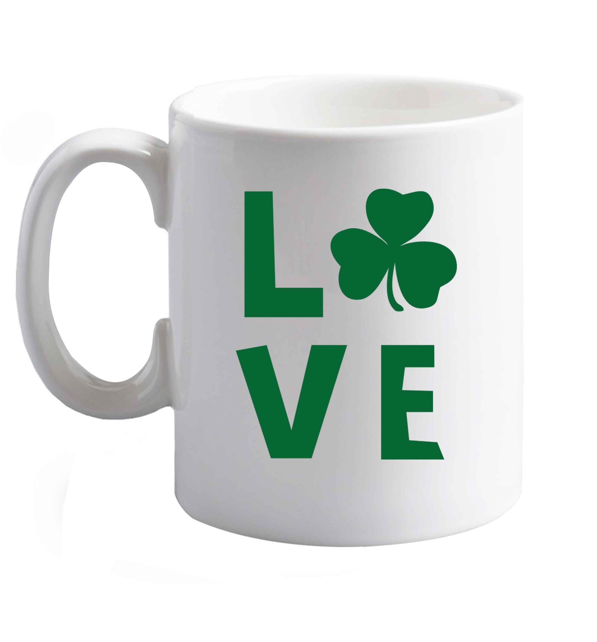 10 oz Favourite Type Pan Pancake ceramic mug right handed