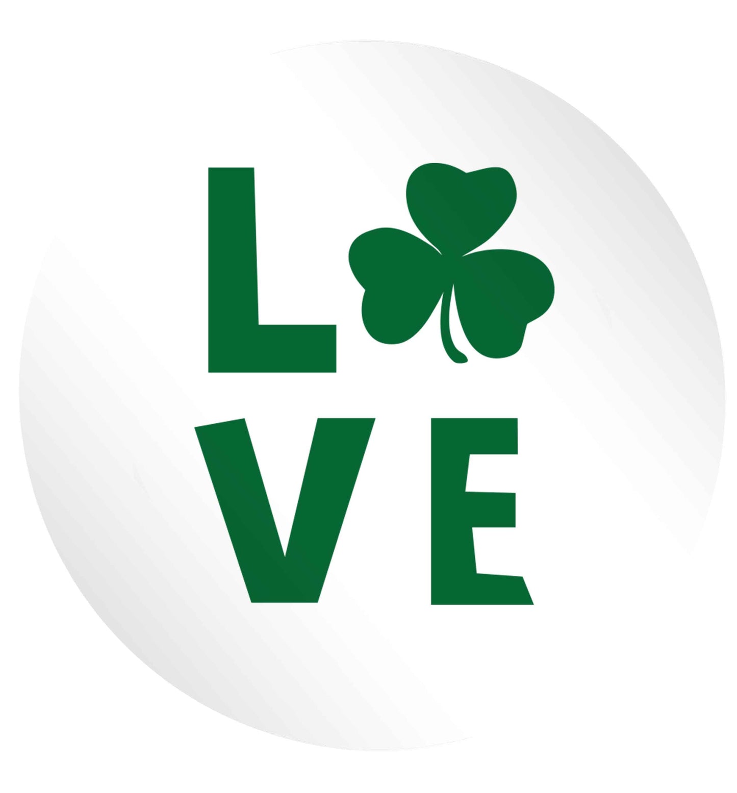 Shamrock love 24 @ 45mm matt circle stickers